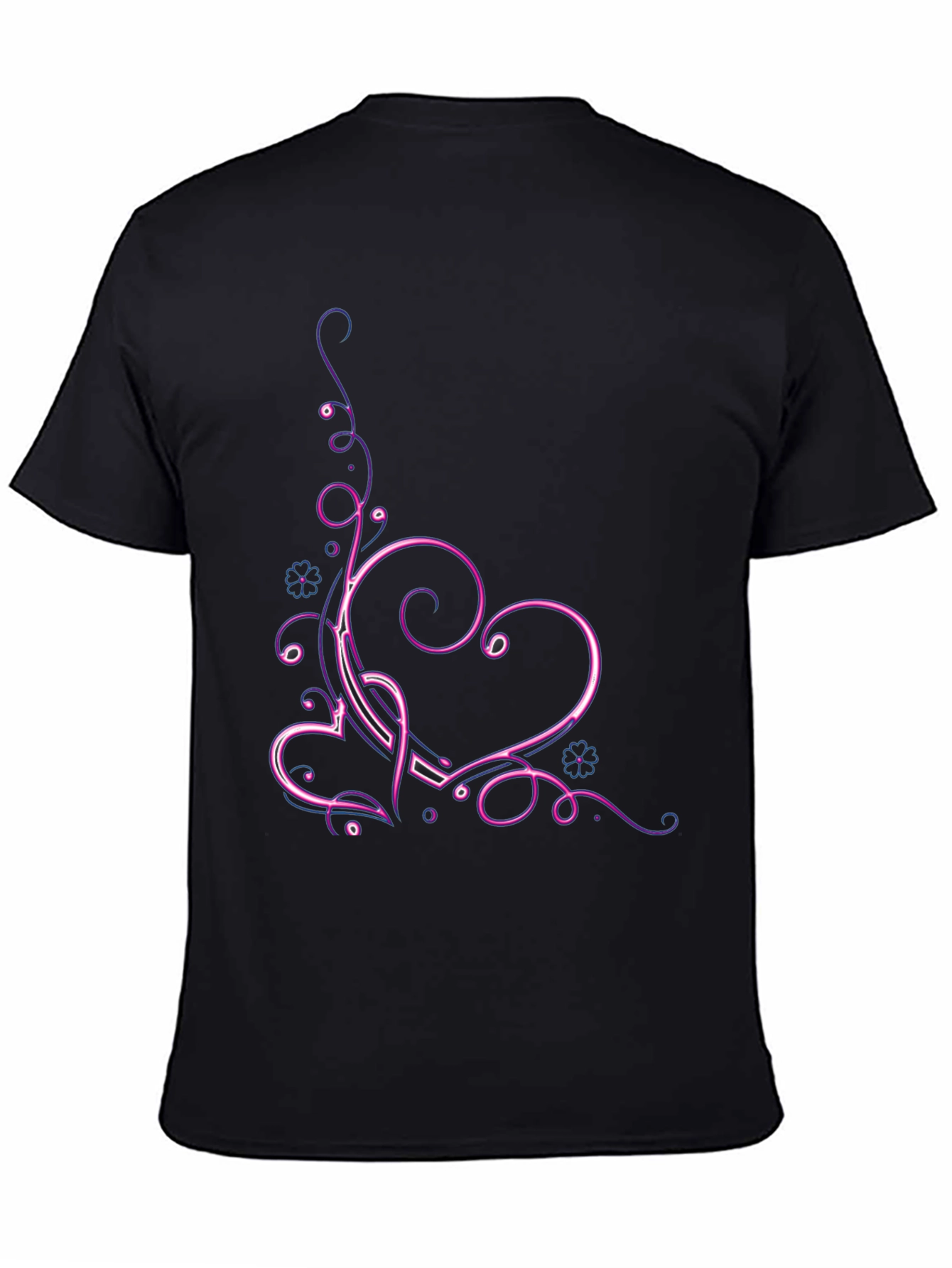 Heart Swirl T-Shirt - Neon Design