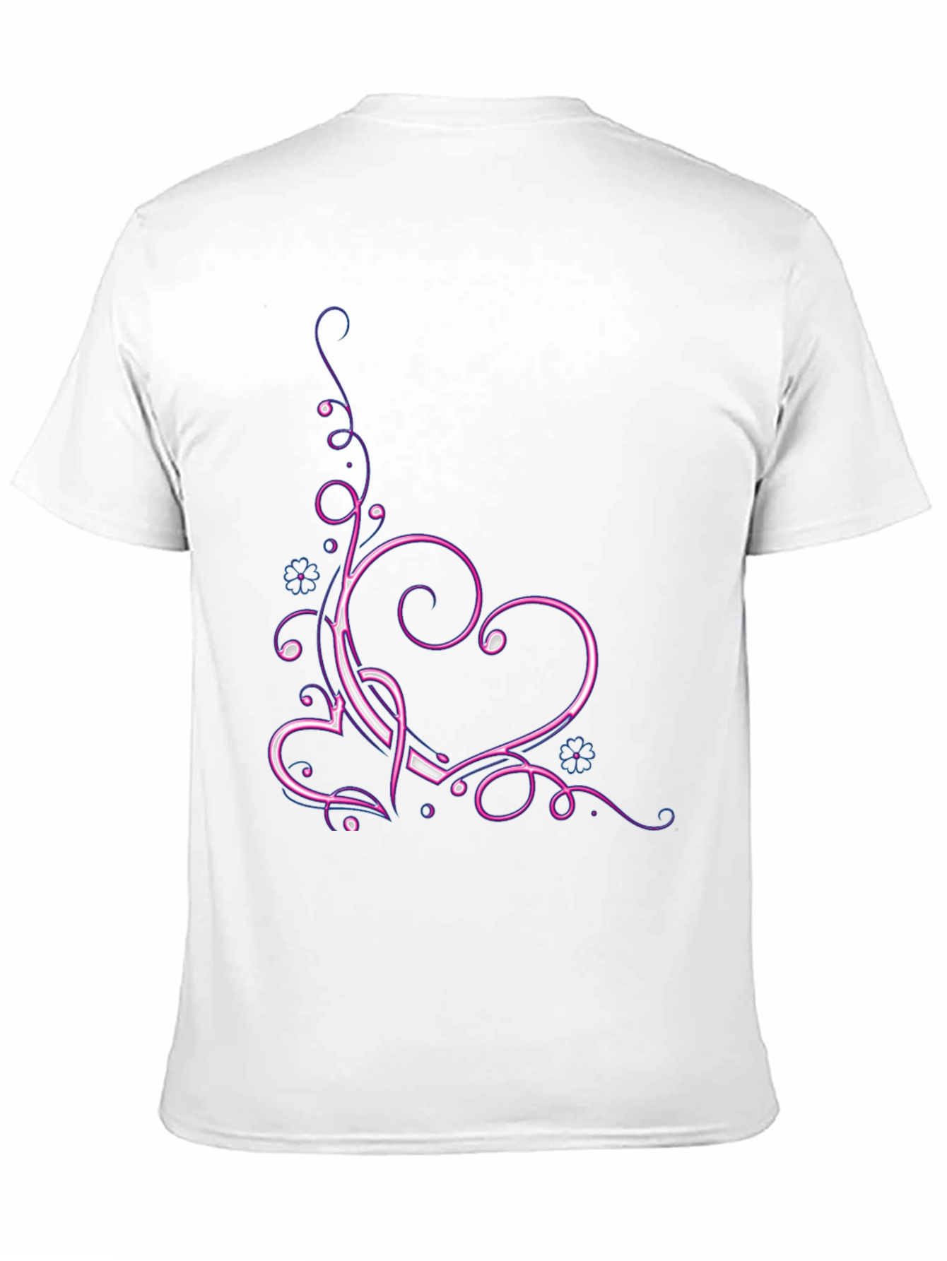 Heart Swirl T-Shirt - Neon Design