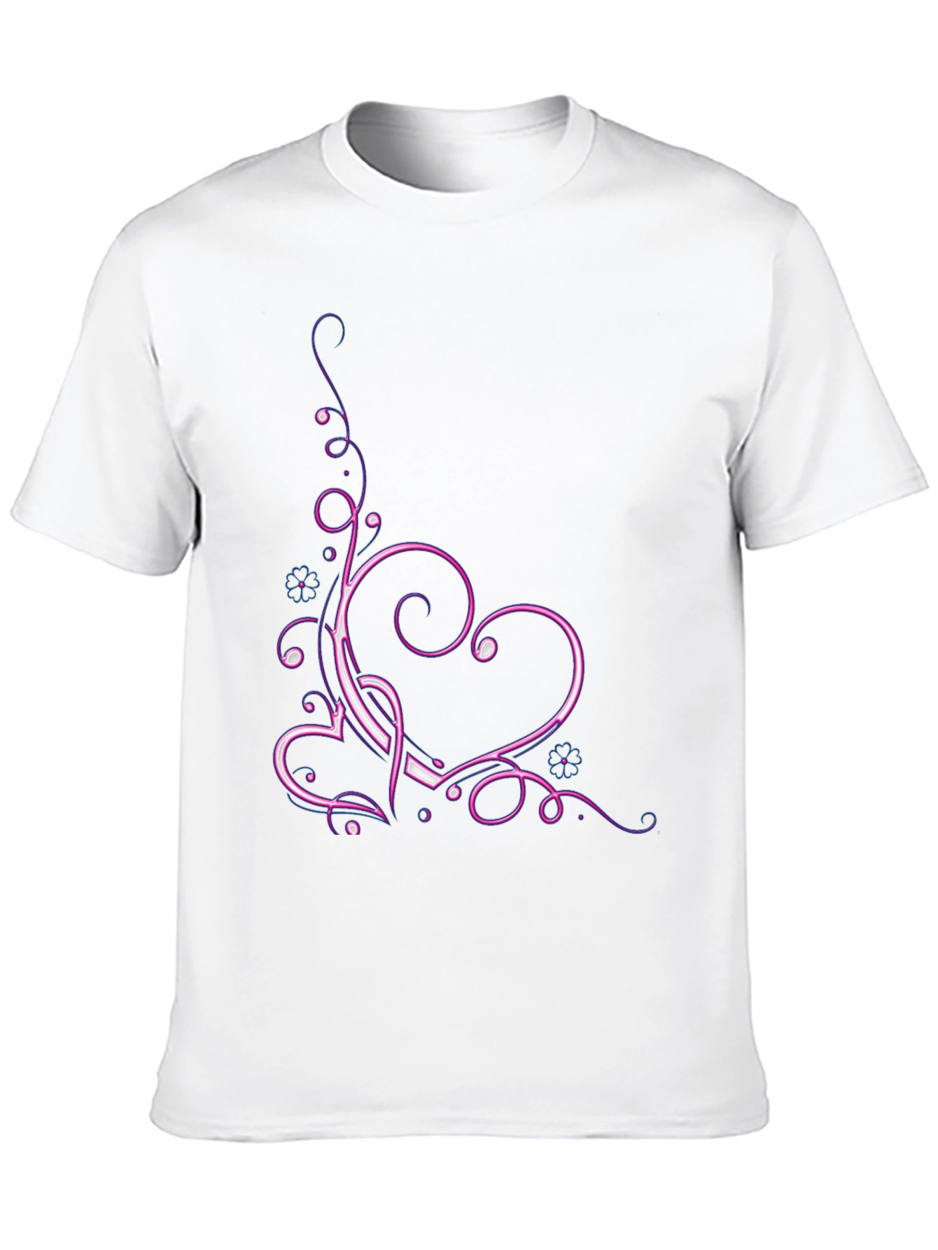 Heart Swirl T-Shirt - Neon Design