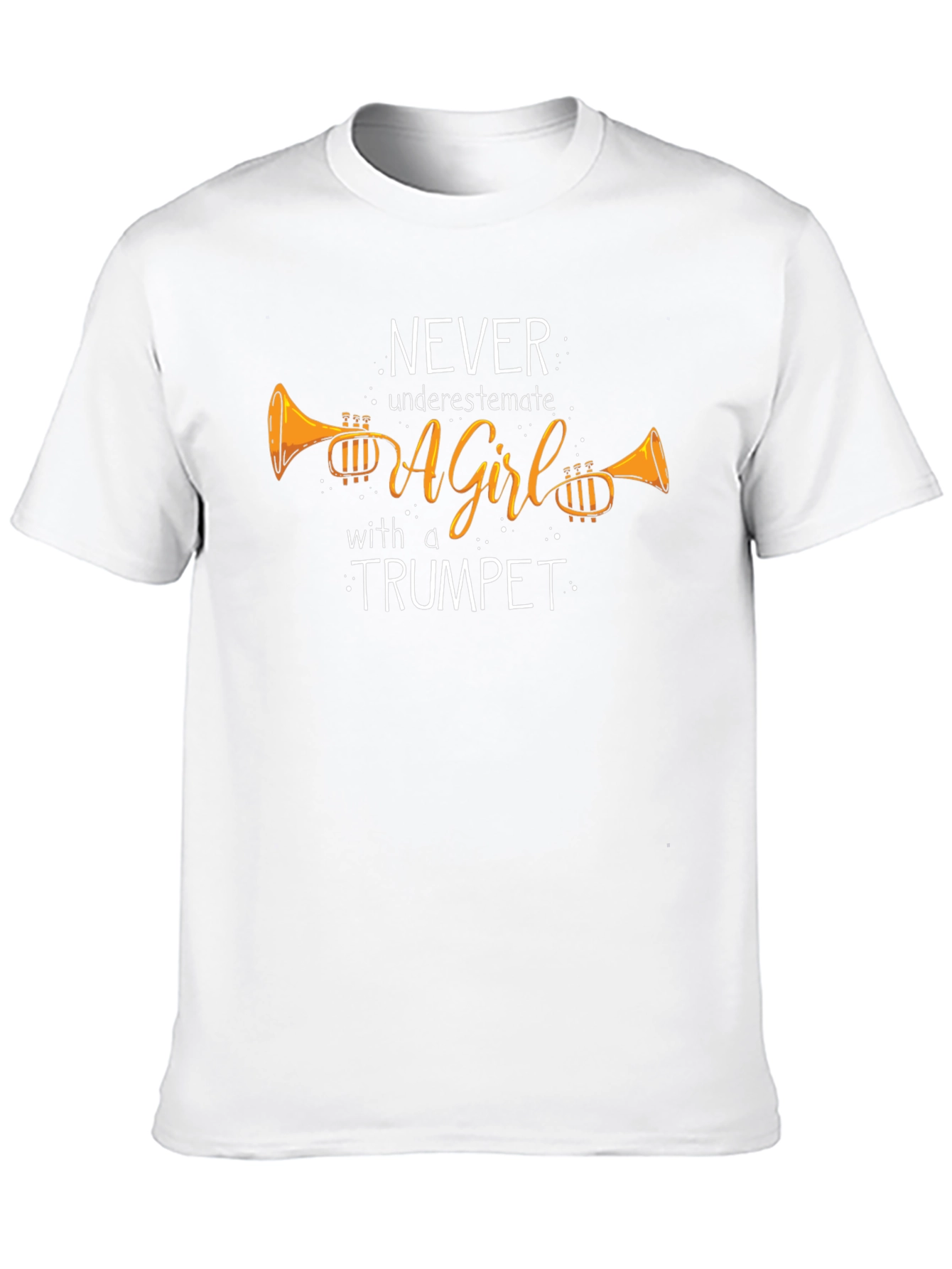 Trumpet Girl Graphic Tee - Never Underestimate!