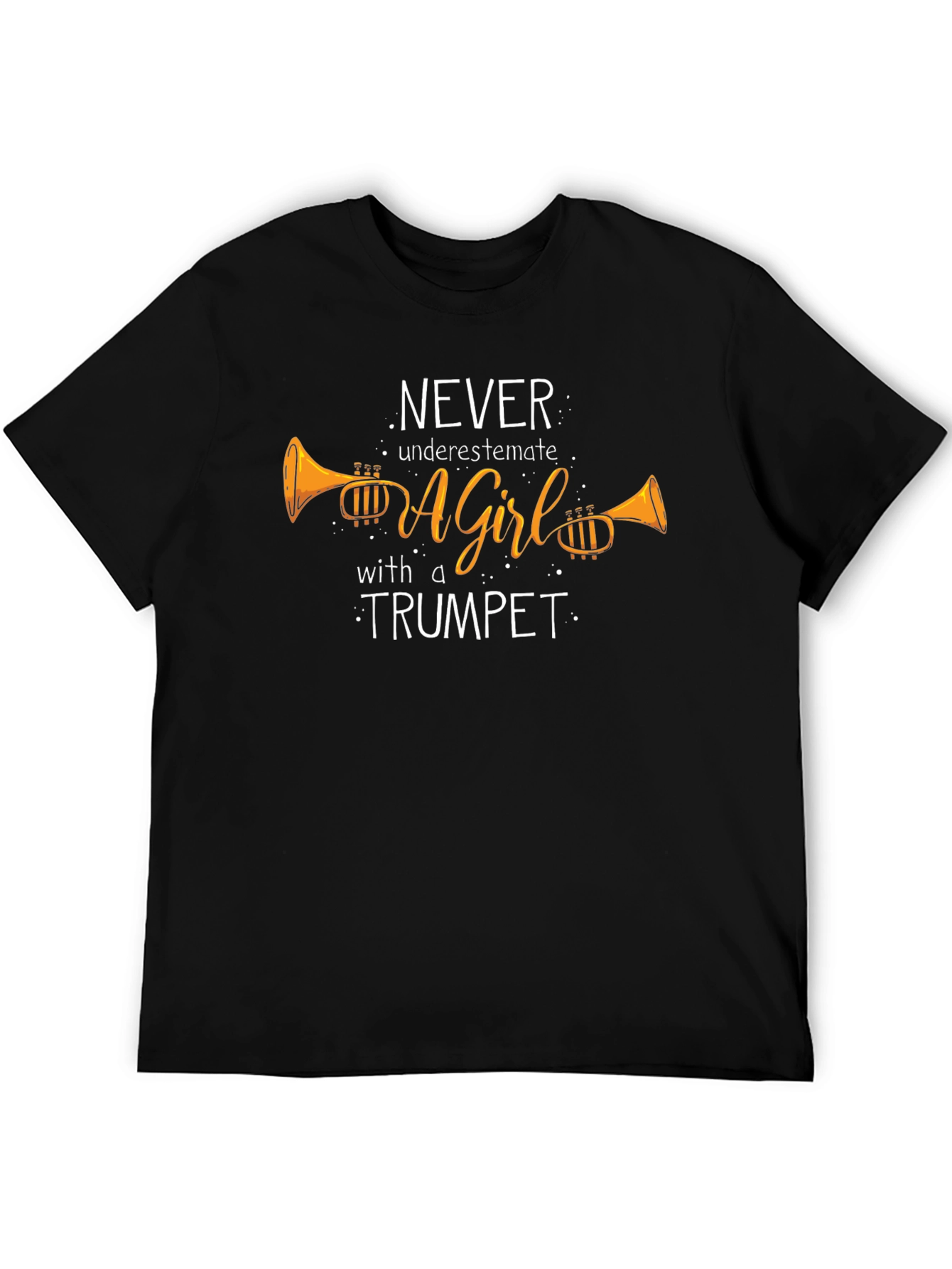 Trumpet Girl Graphic Tee - Never Underestimate!