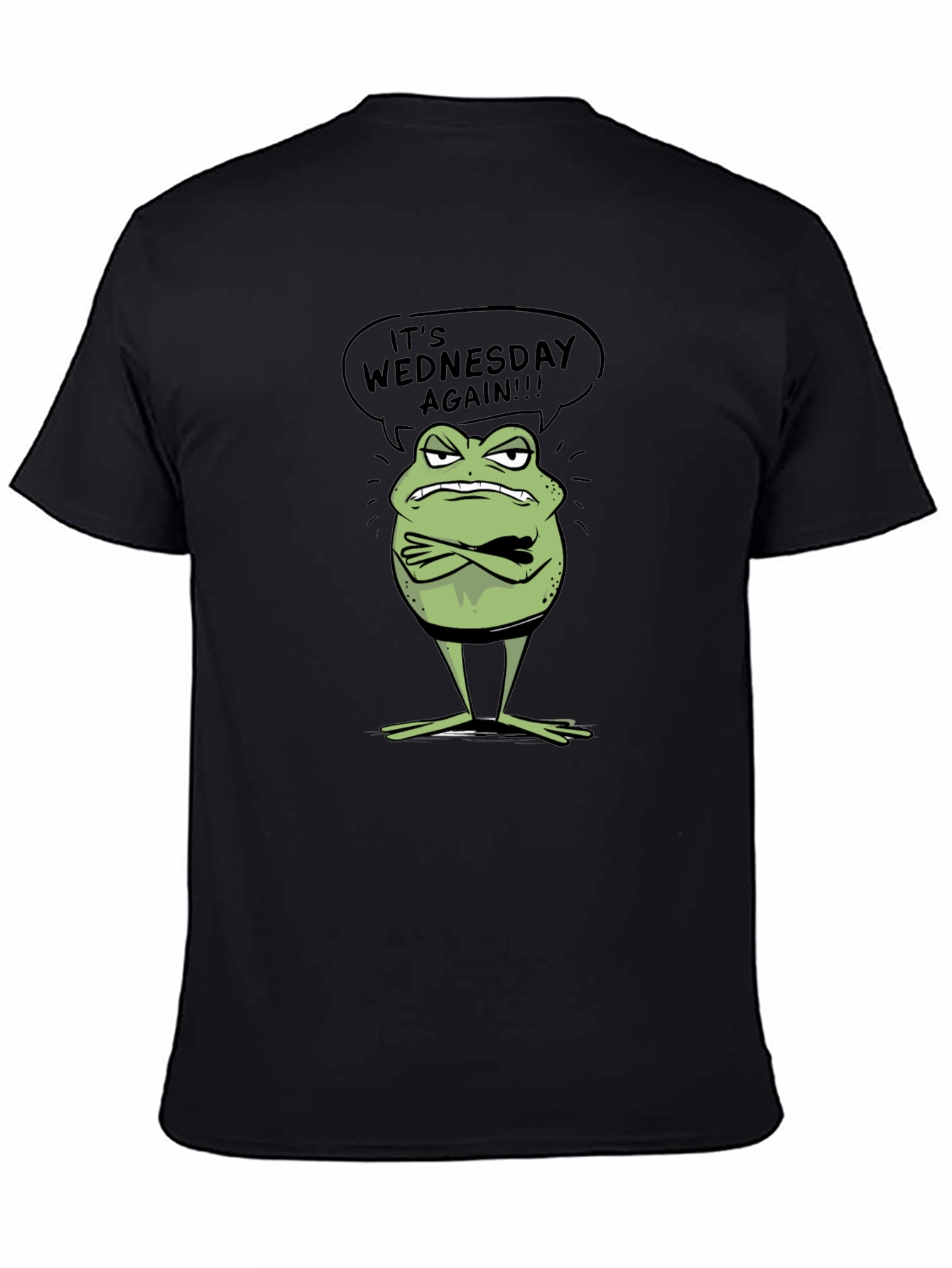 Its Wednesday Again Funny Frog Graphic Tee