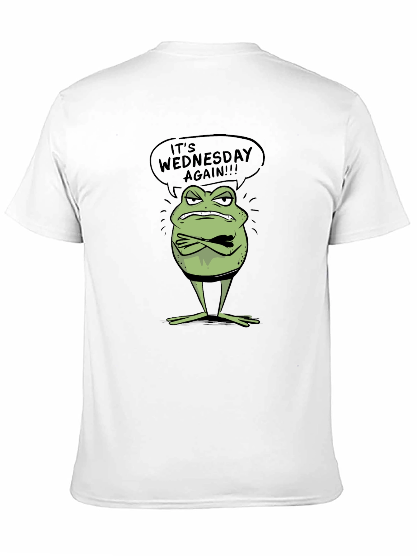Its Wednesday Again Funny Frog Graphic Tee