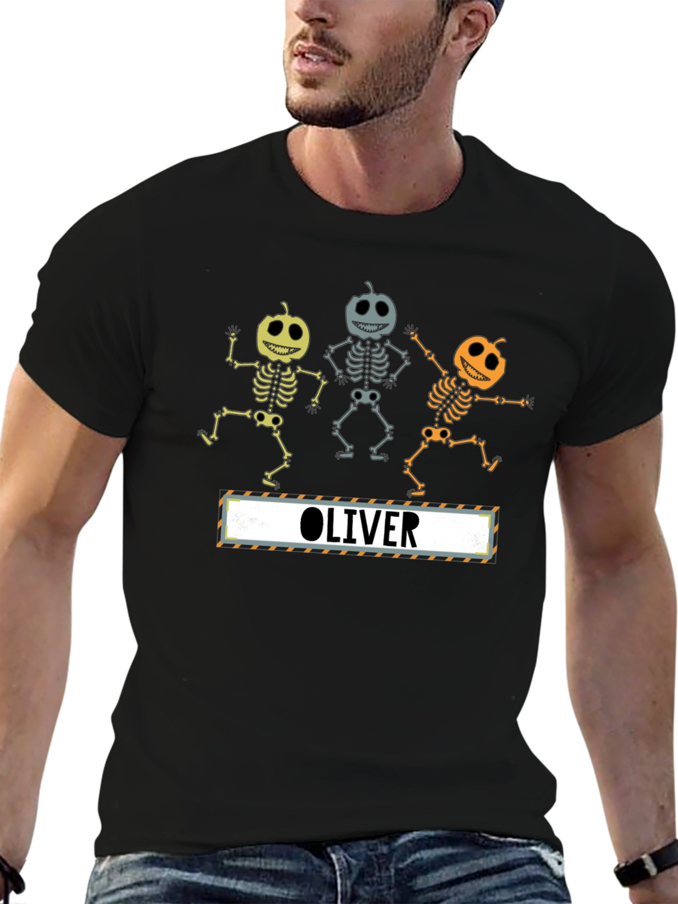 Pumpkin Skeleton Dancing Personalized T-Shirt