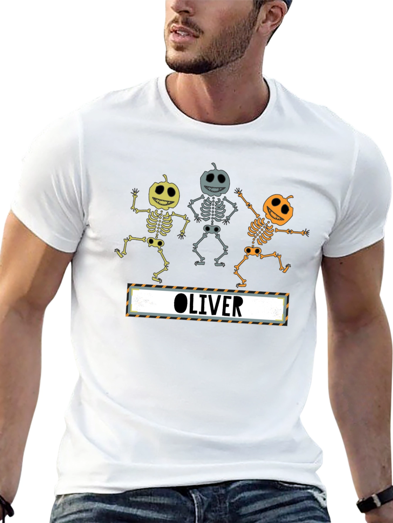 Pumpkin Skeleton Dancing Personalized T-Shirt