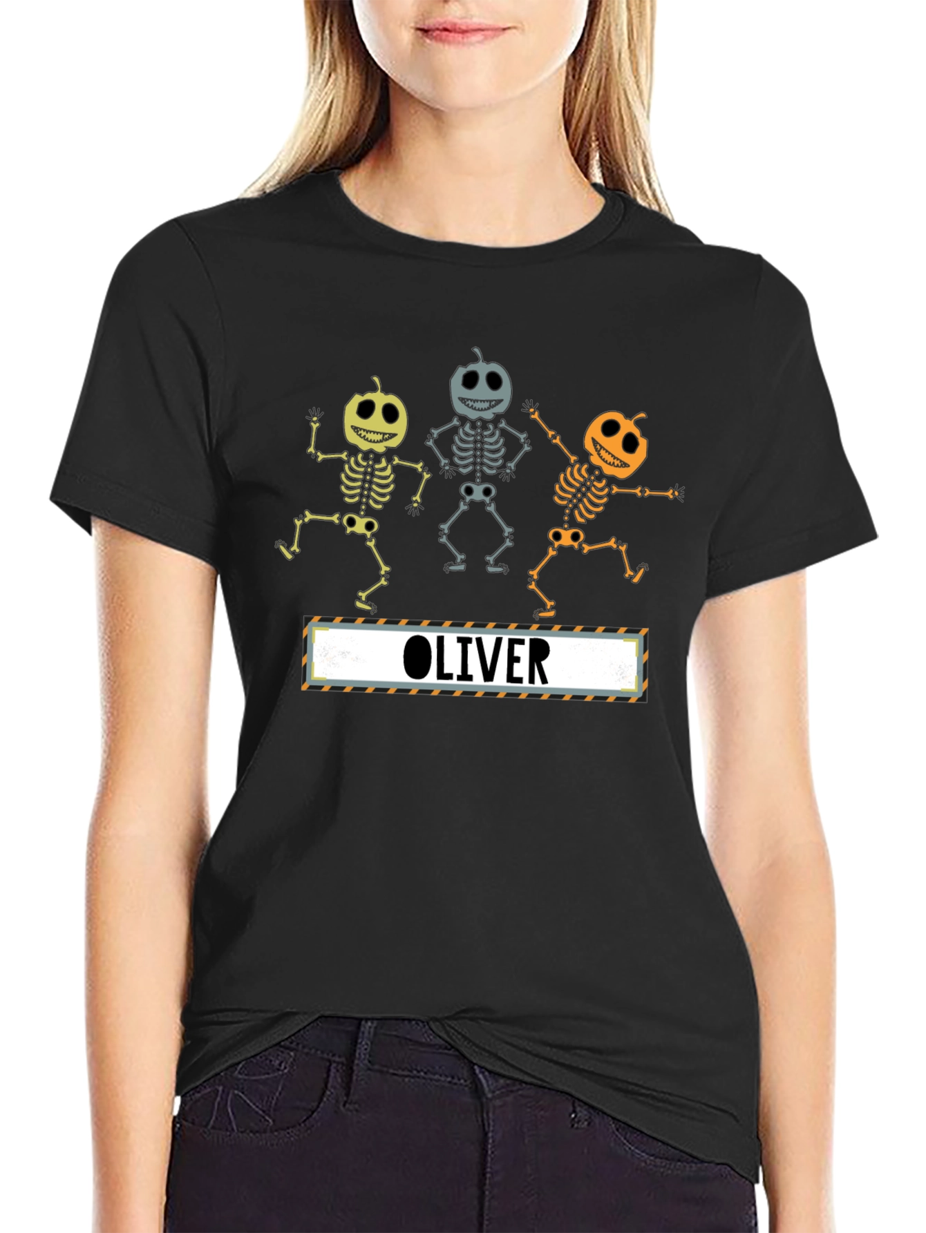 Pumpkin Skeleton Dancing Personalized T-Shirt