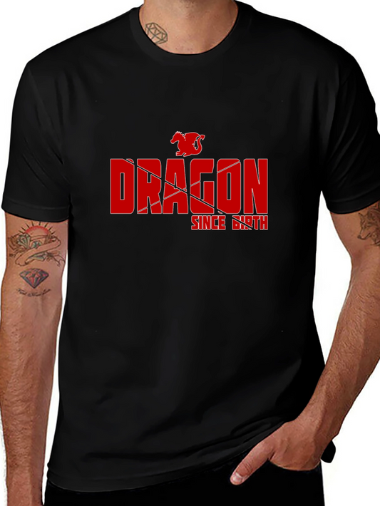 Dragon Since Birth Graphic T-Shirt - Black