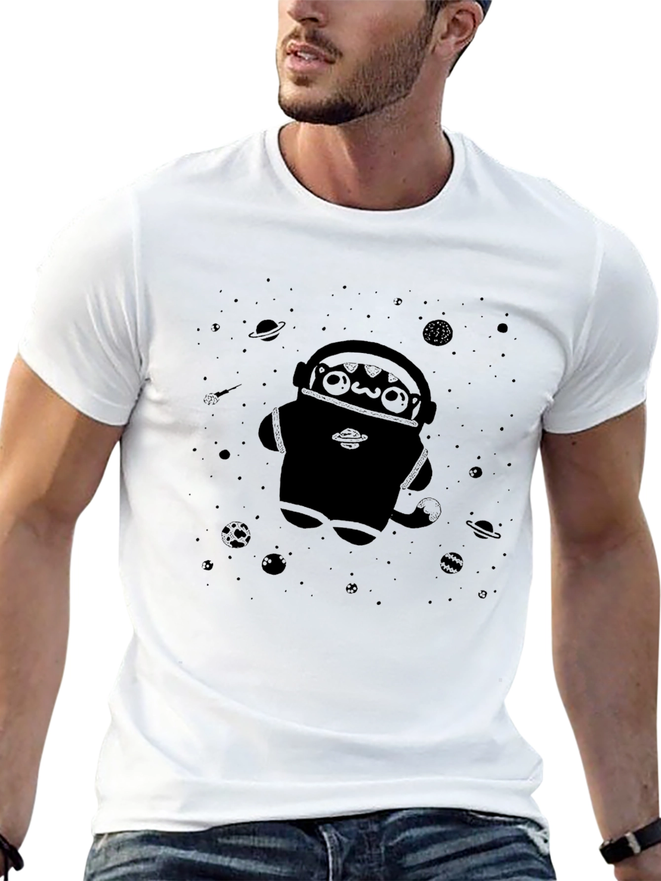 Astronaut Cat Space T-Shirt