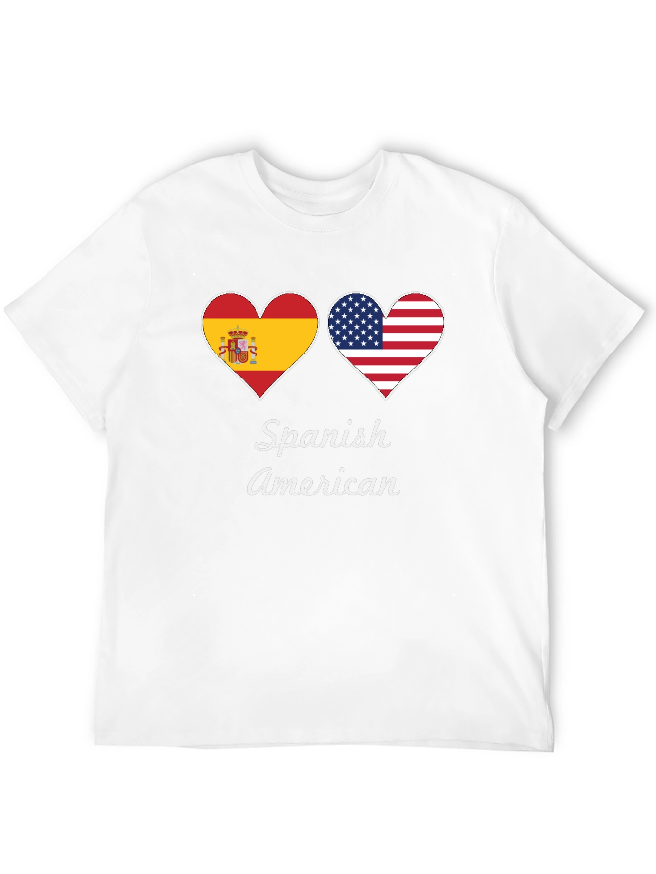 Spanish American Flag Heart T-Shirt