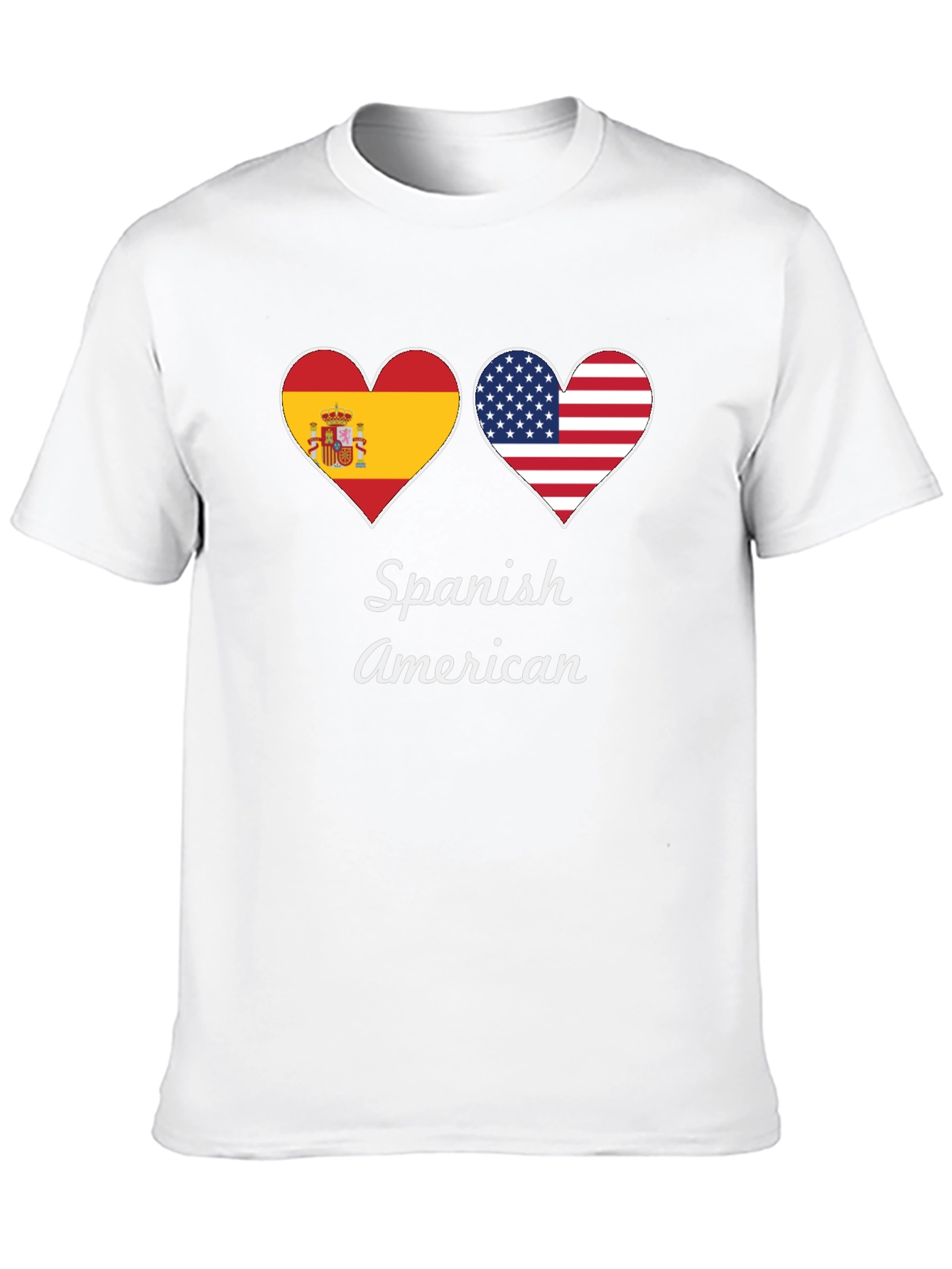 Spanish American Flag Heart T-Shirt
