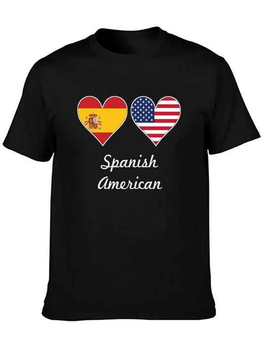 Spanish American Flag Heart T-Shirt