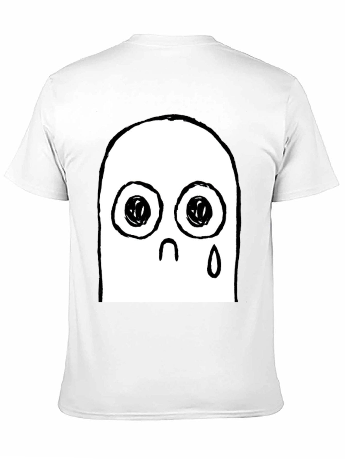 Sad Ghost Graphic Black T-Shirt