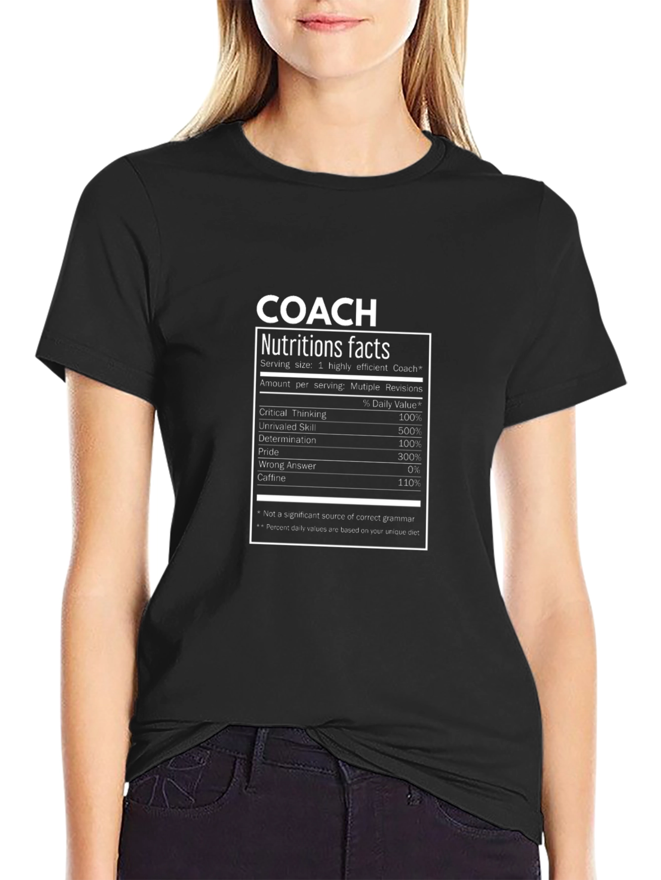 Coach Nutrition Facts Black T-Shirt