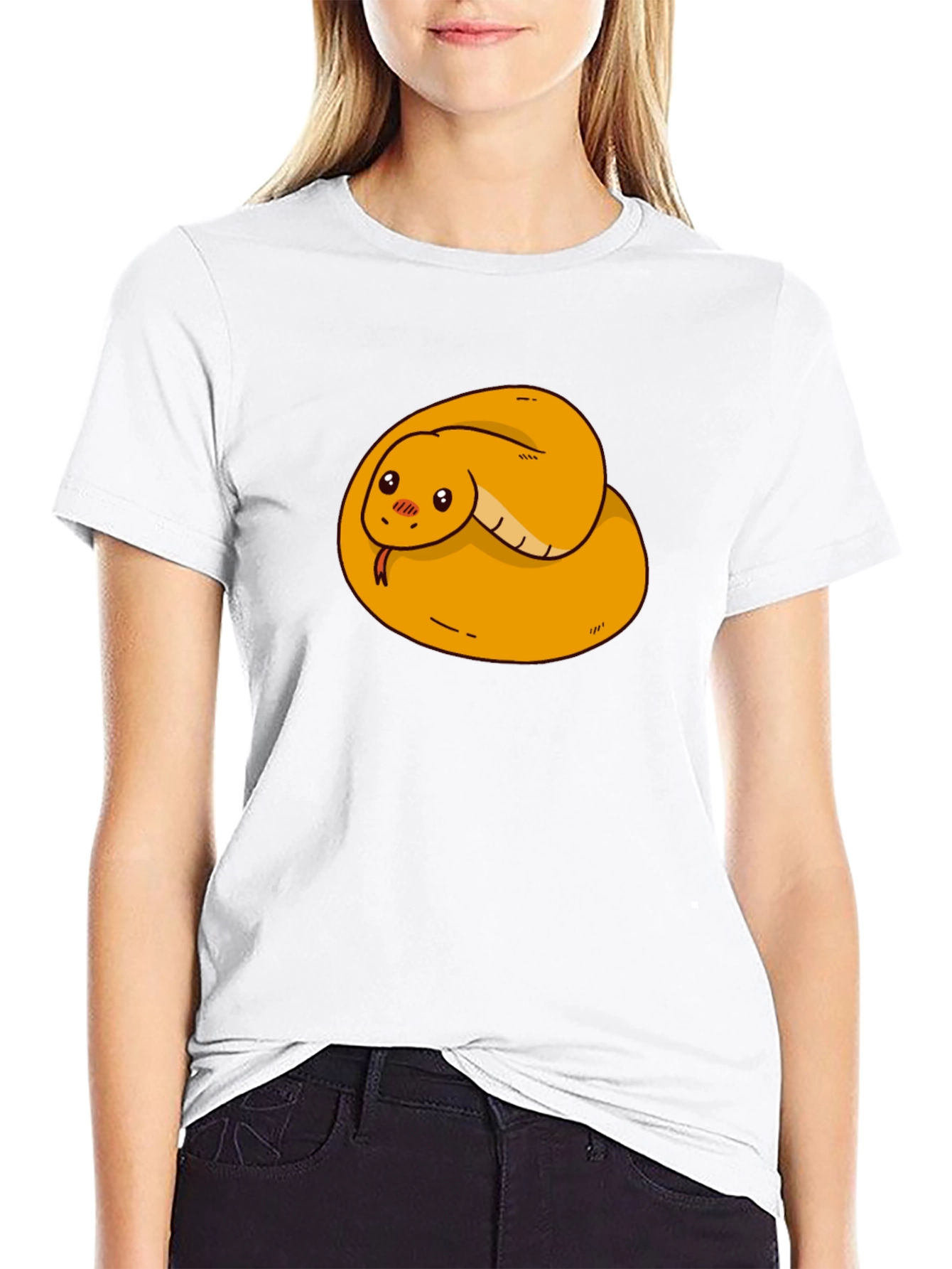 Cute Snake Graphic Tee - Soft Cotton Blend
