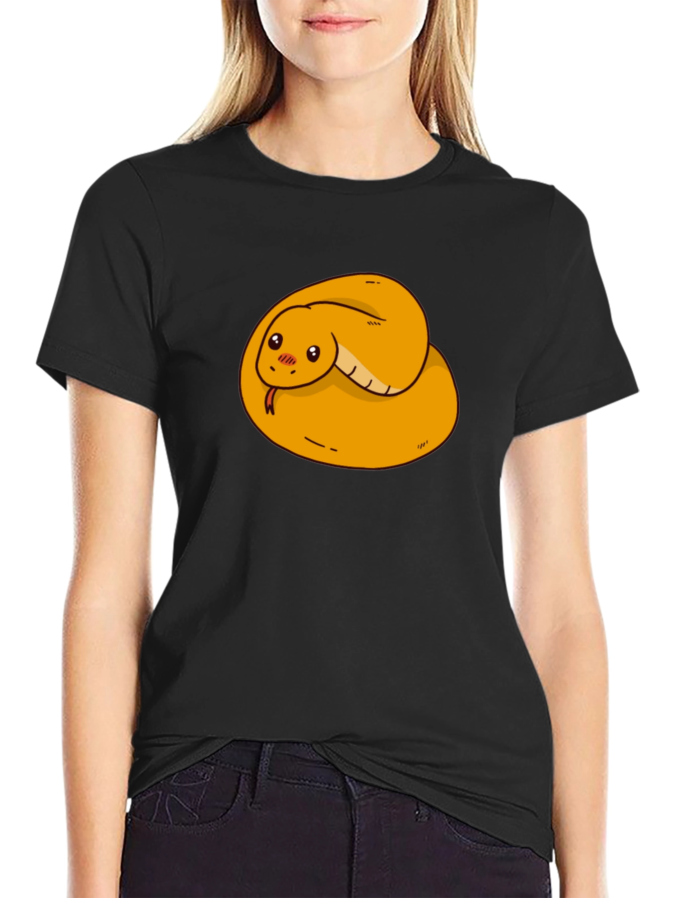 Cute Snake Graphic Tee - Soft Cotton Blend