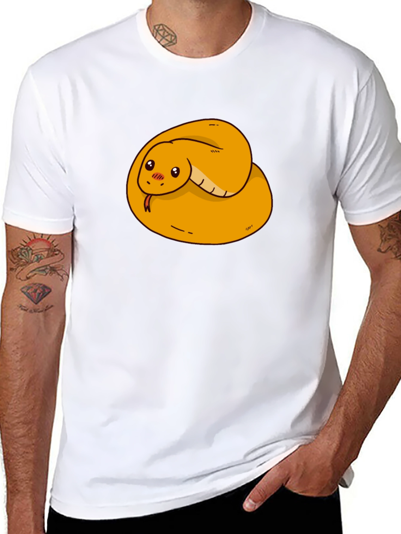 Cute Snake Graphic Tee - Soft Cotton Blend