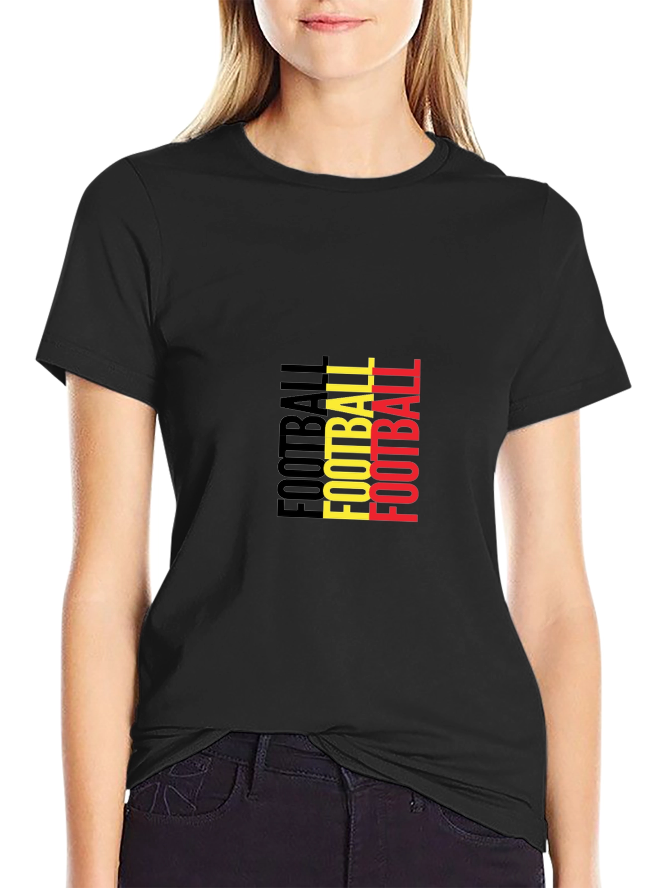 Black Football Graphic Tee