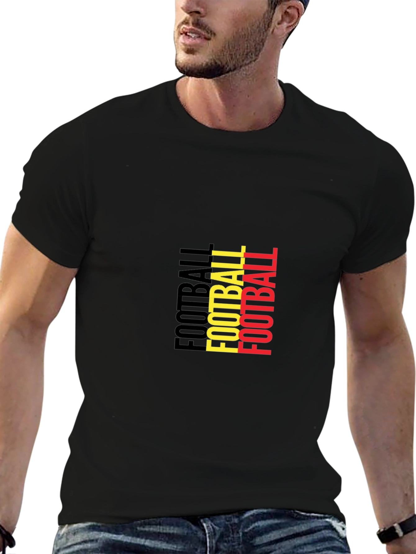 Black Football Graphic Tee