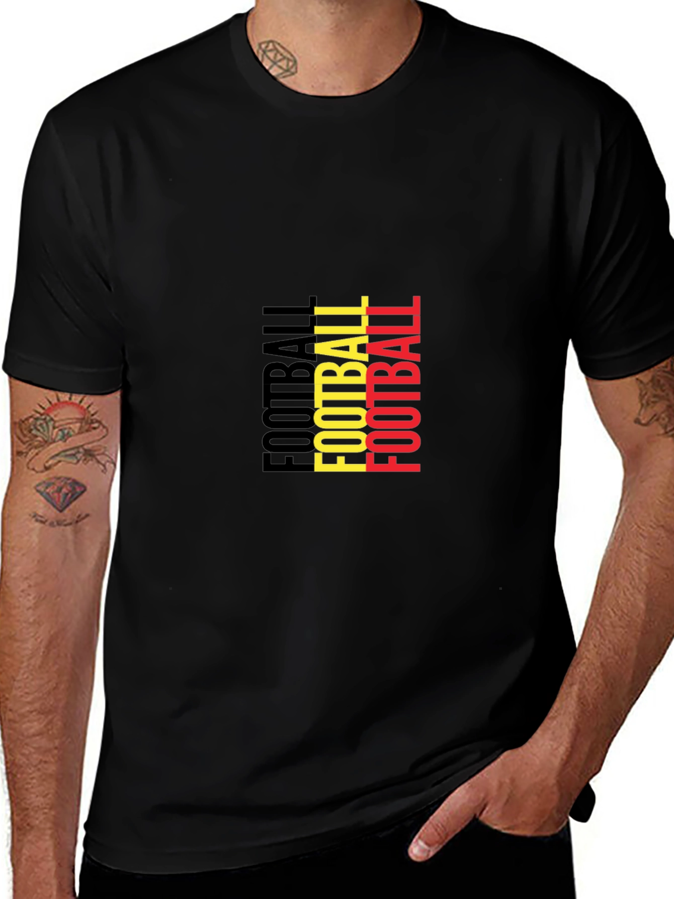 Black Football Graphic Tee