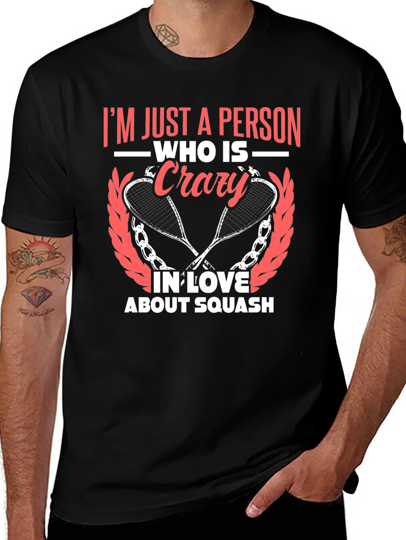 Squash Lover Graphic T-Shirt - Crazy About Squash Tee