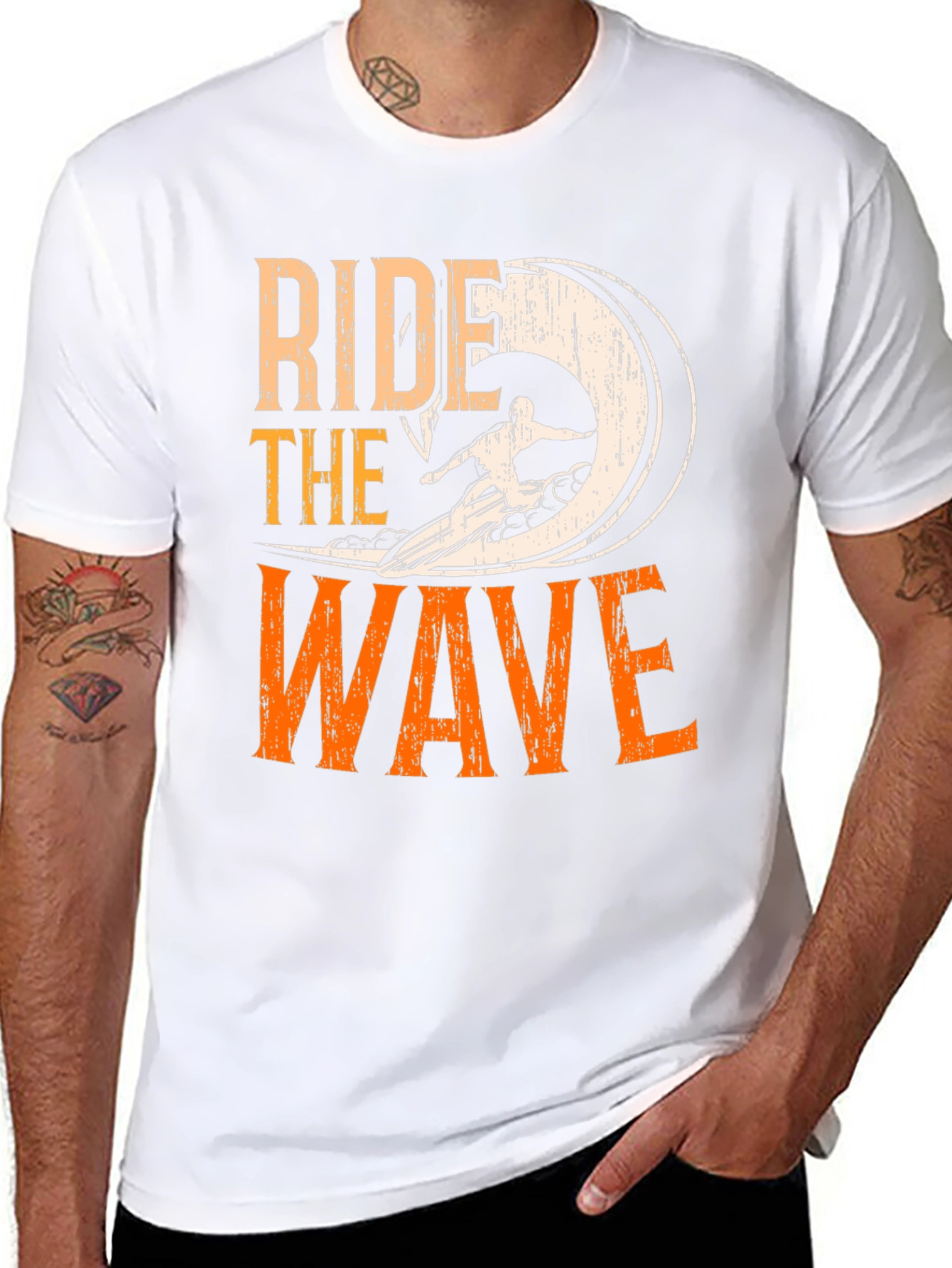 Ride The Wave Graphic Tee - Surfer T-Shirt