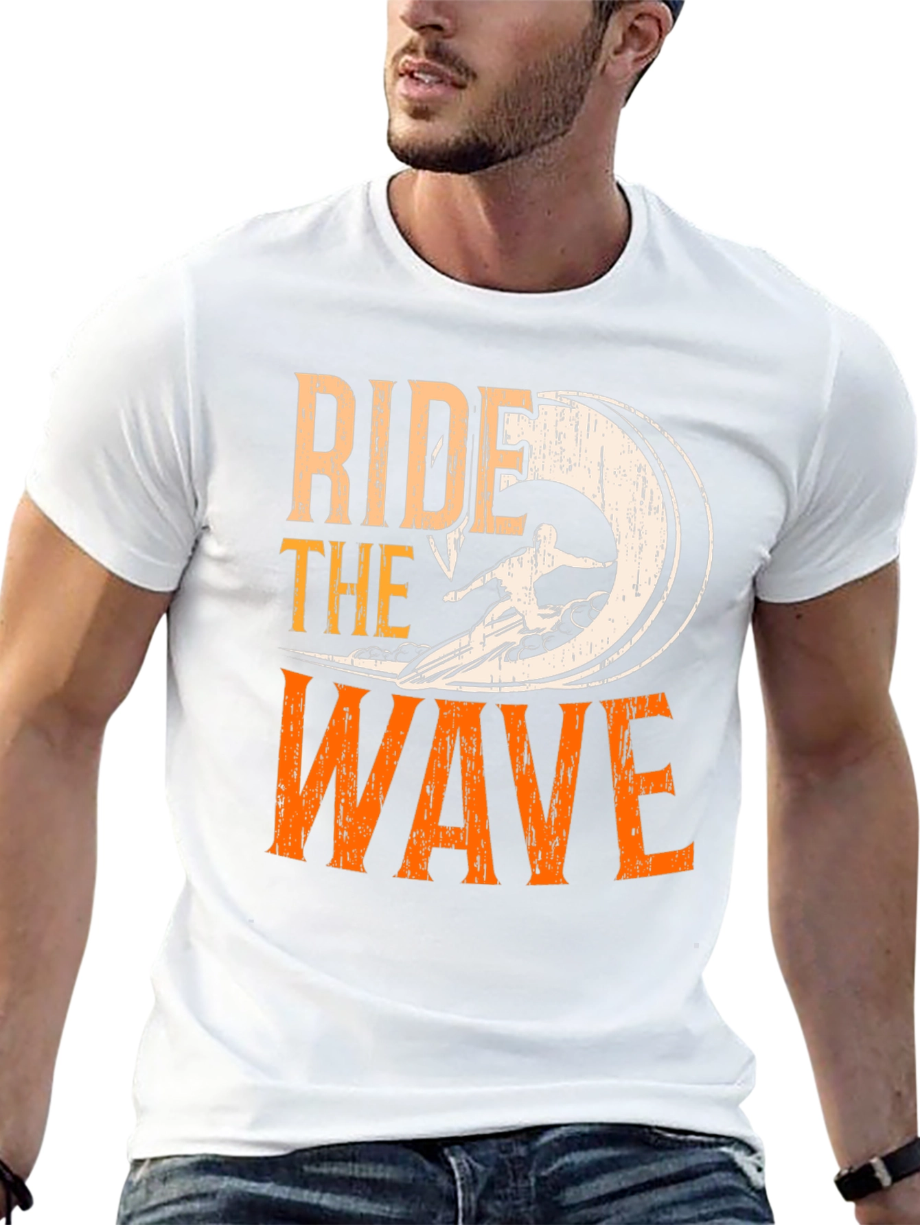Ride The Wave Graphic Tee - Surfer T-Shirt