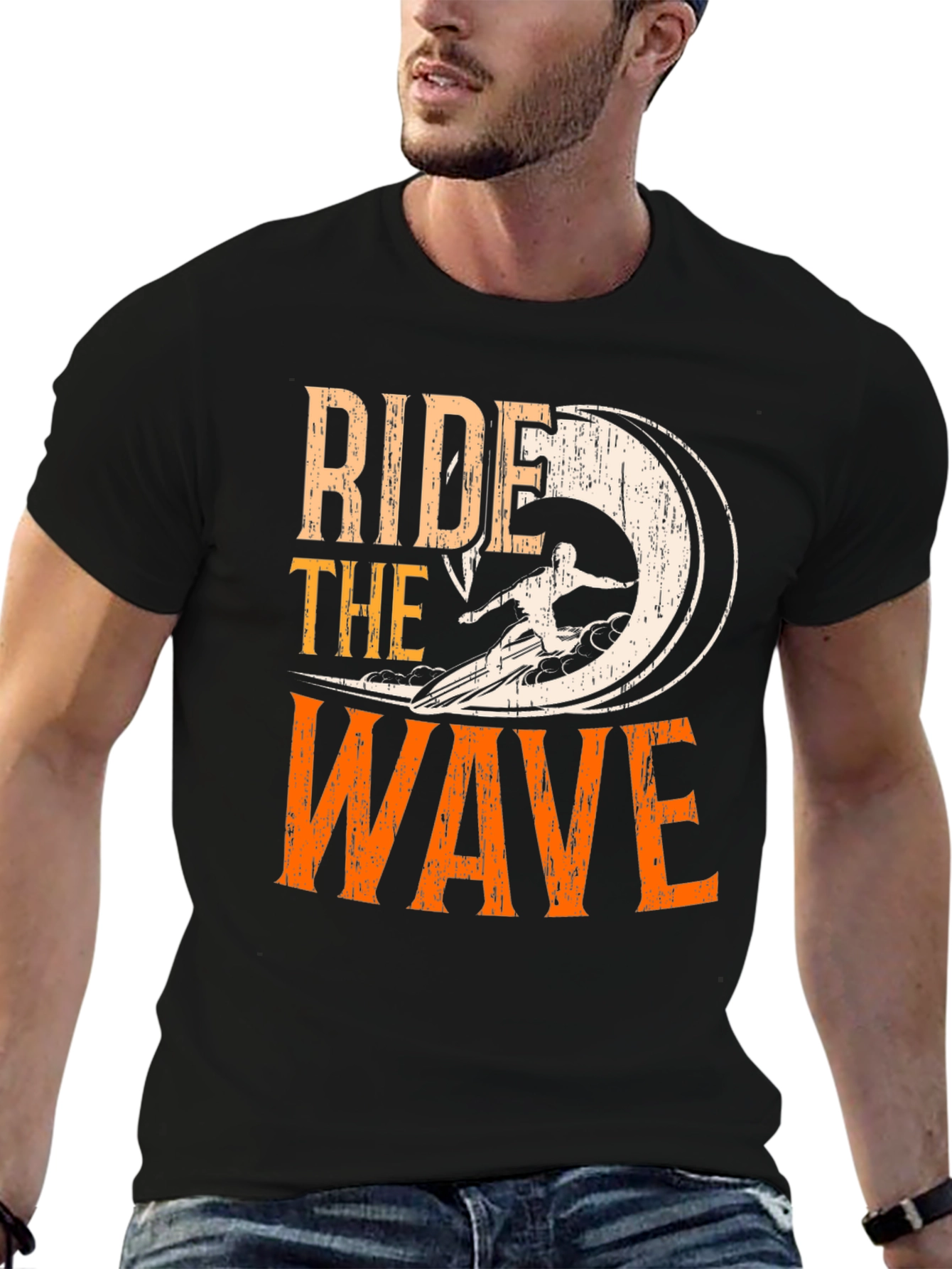 Ride The Wave Graphic Tee - Surfer T-Shirt