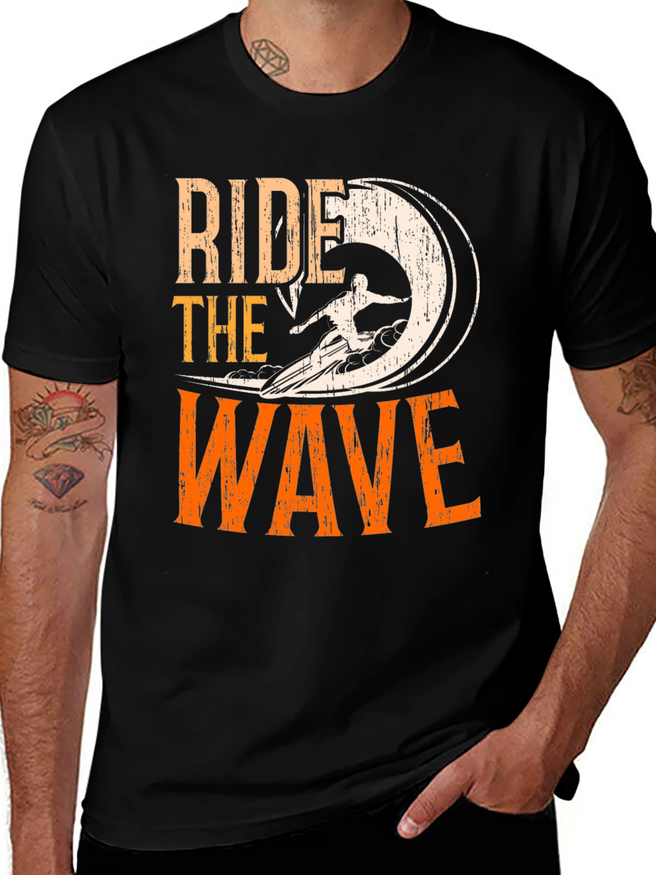 Ride The Wave Graphic Tee - Surfer T-Shirt