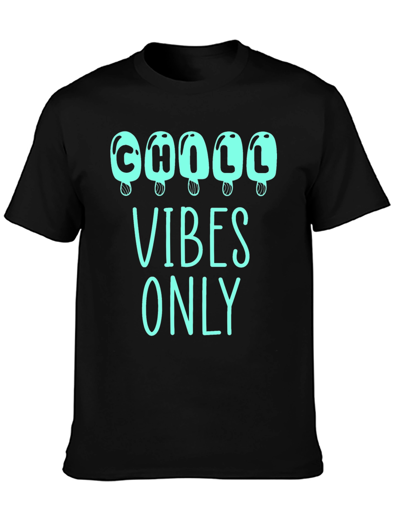 Chill Vibes Only Graphic Tee - Ice Cream Design