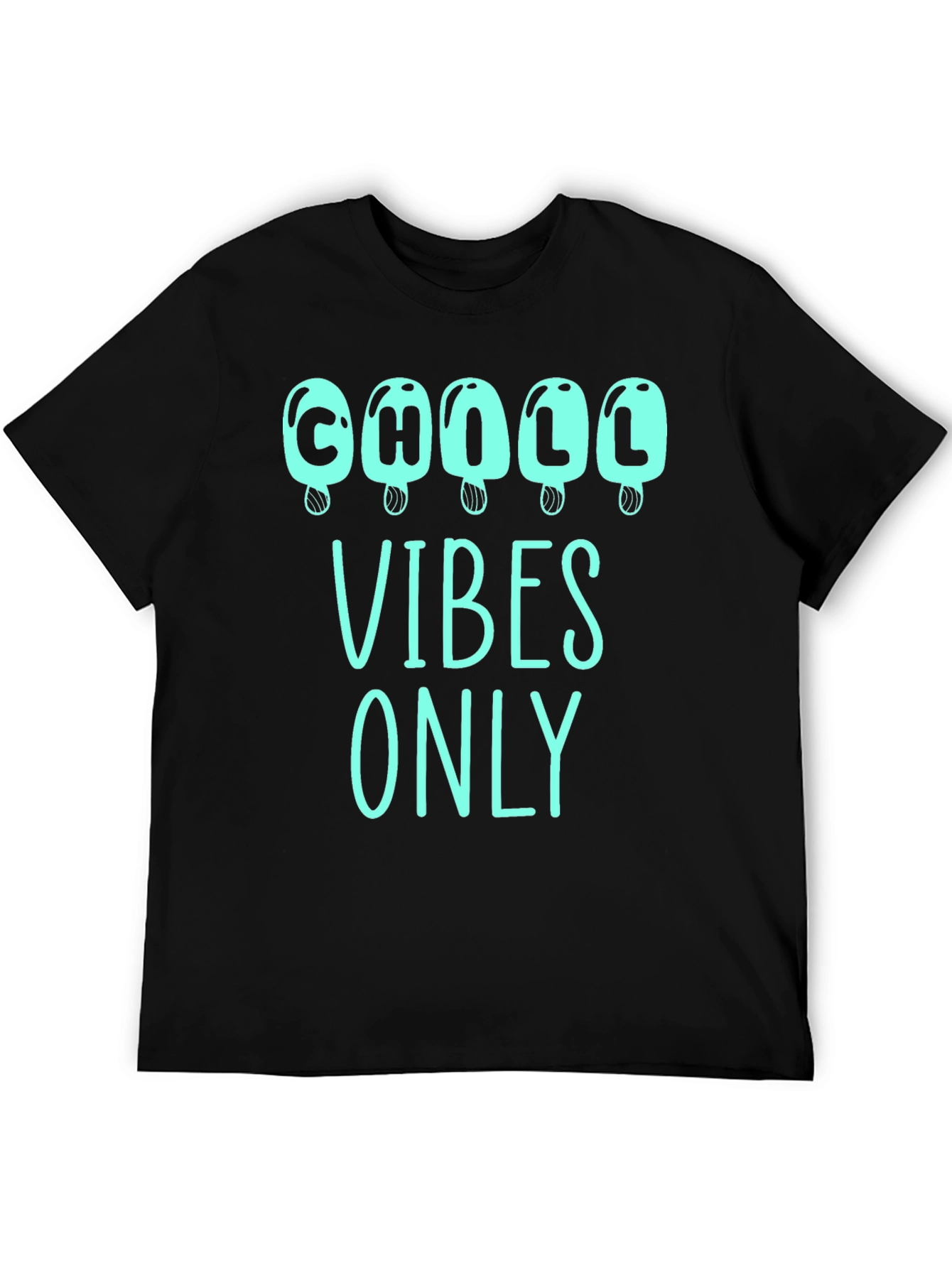 Chill Vibes Only Graphic Tee - Ice Cream Design