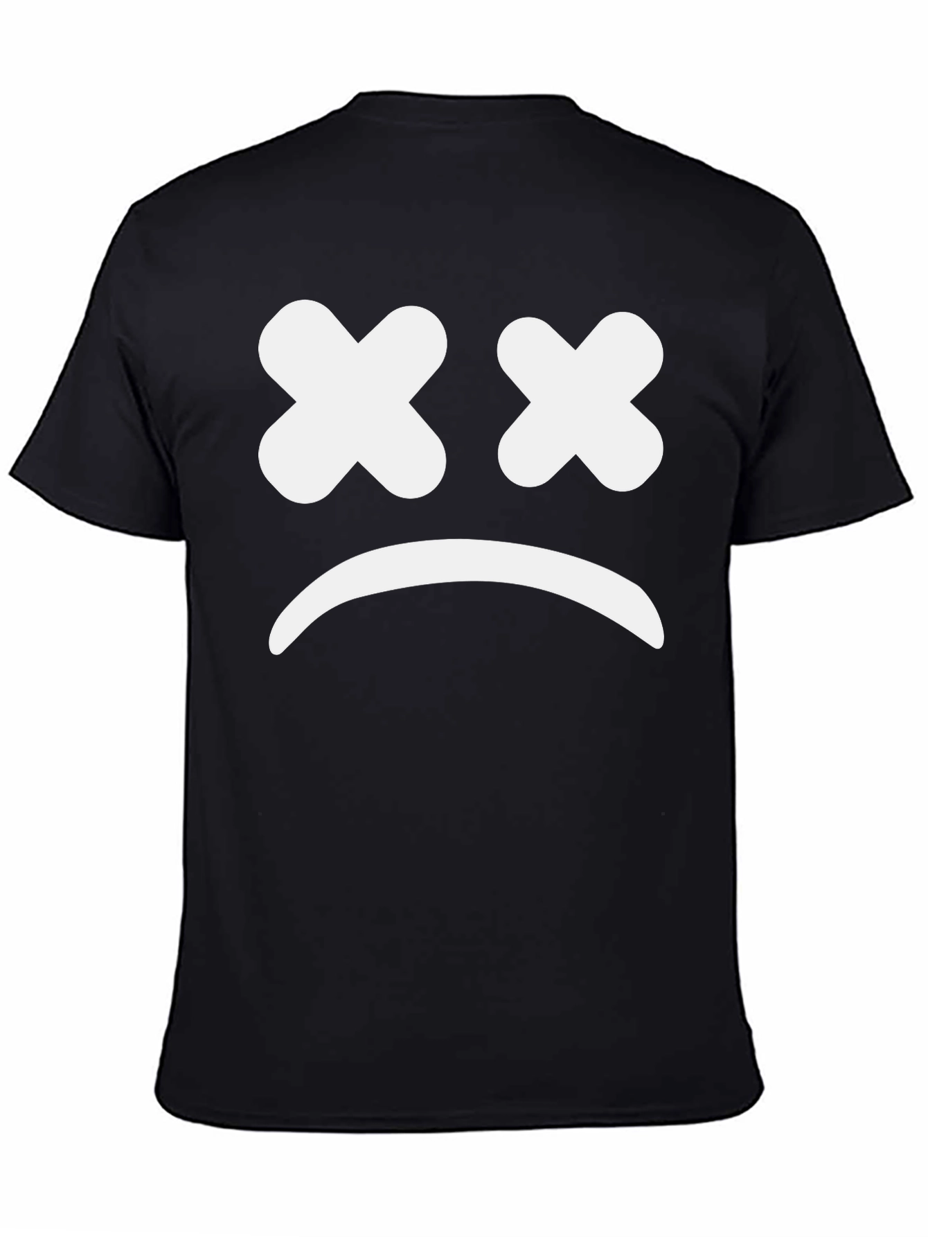 Sad Face Graphic Tee - Unisex Black T-Shirt