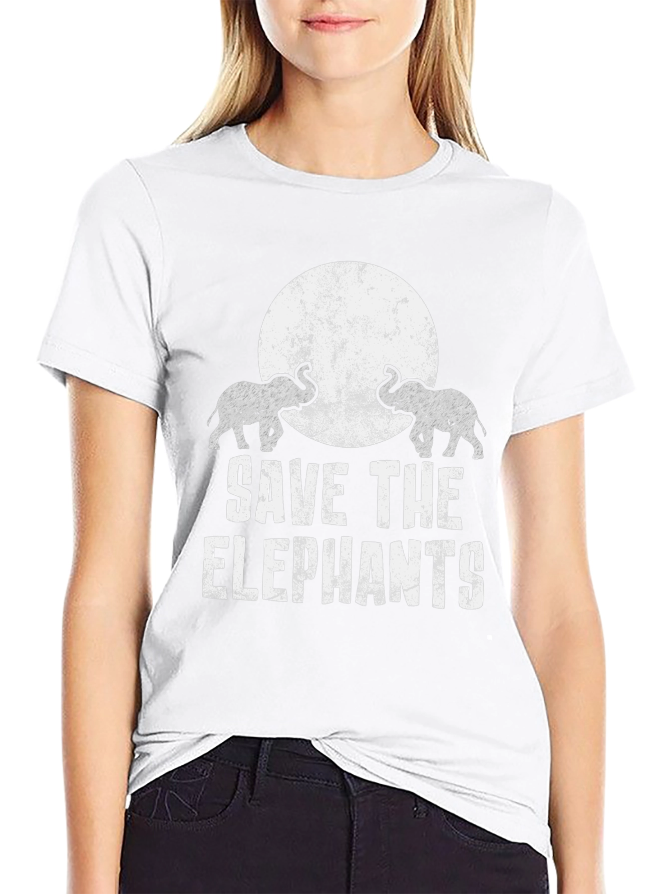 Save the Elephants Graphic Tee - Black