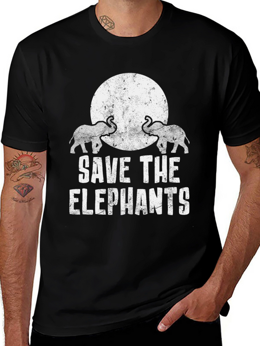 Save the Elephants Graphic Tee - Black