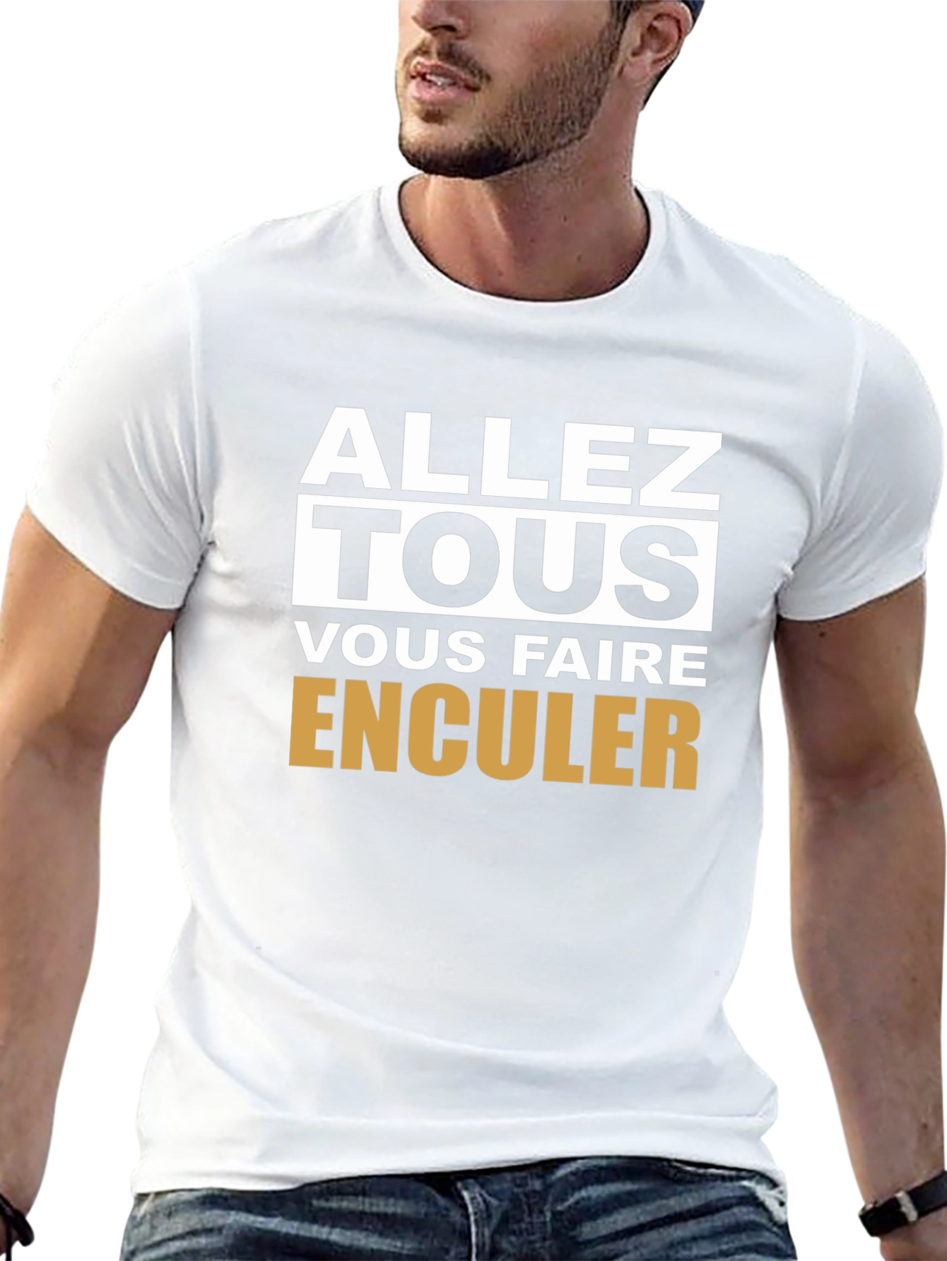 Edgy Slogan T-Shirt - Allez Tous Vous Faire Enculer