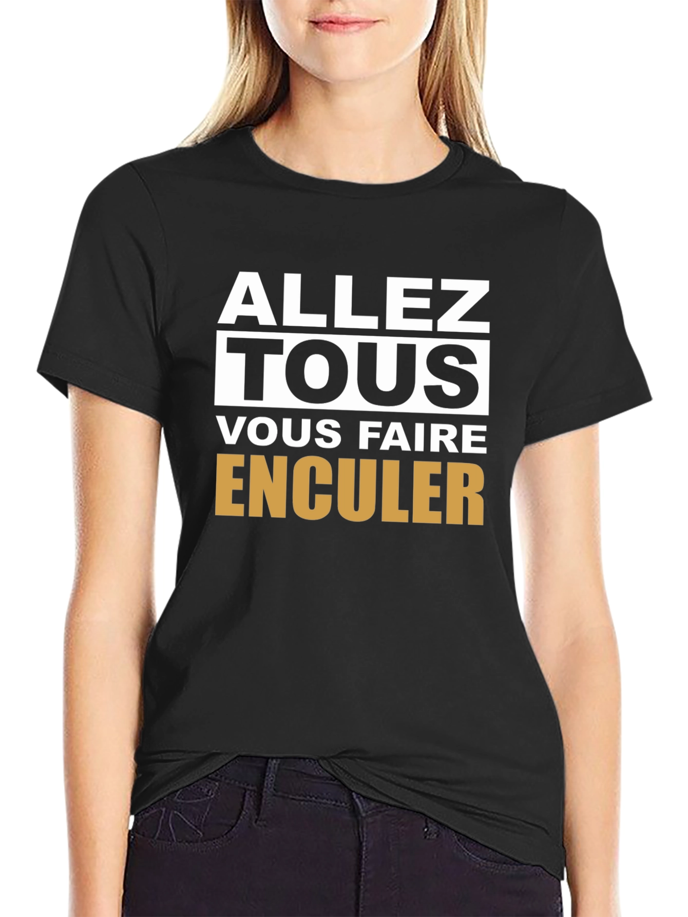 Edgy Slogan T-Shirt - Allez Tous Vous Faire Enculer