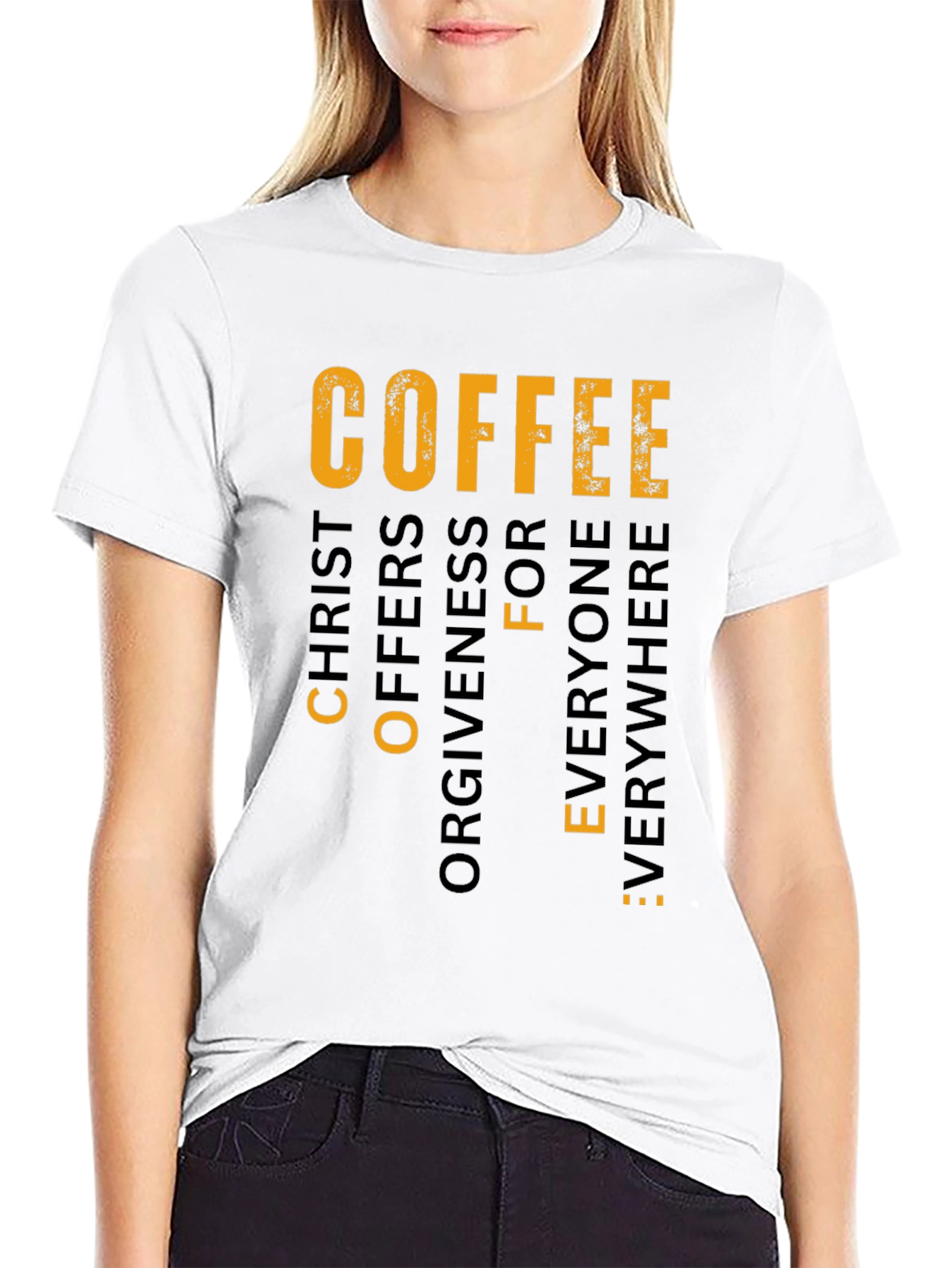 Coffee Christ Offers Forgiveness Graphic T-Shirt