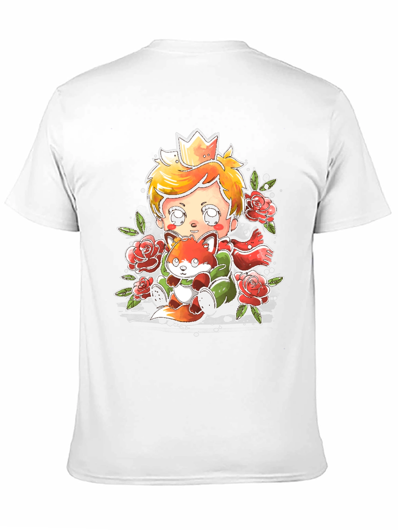 Little Prince and Fox Graphic Tee - Black