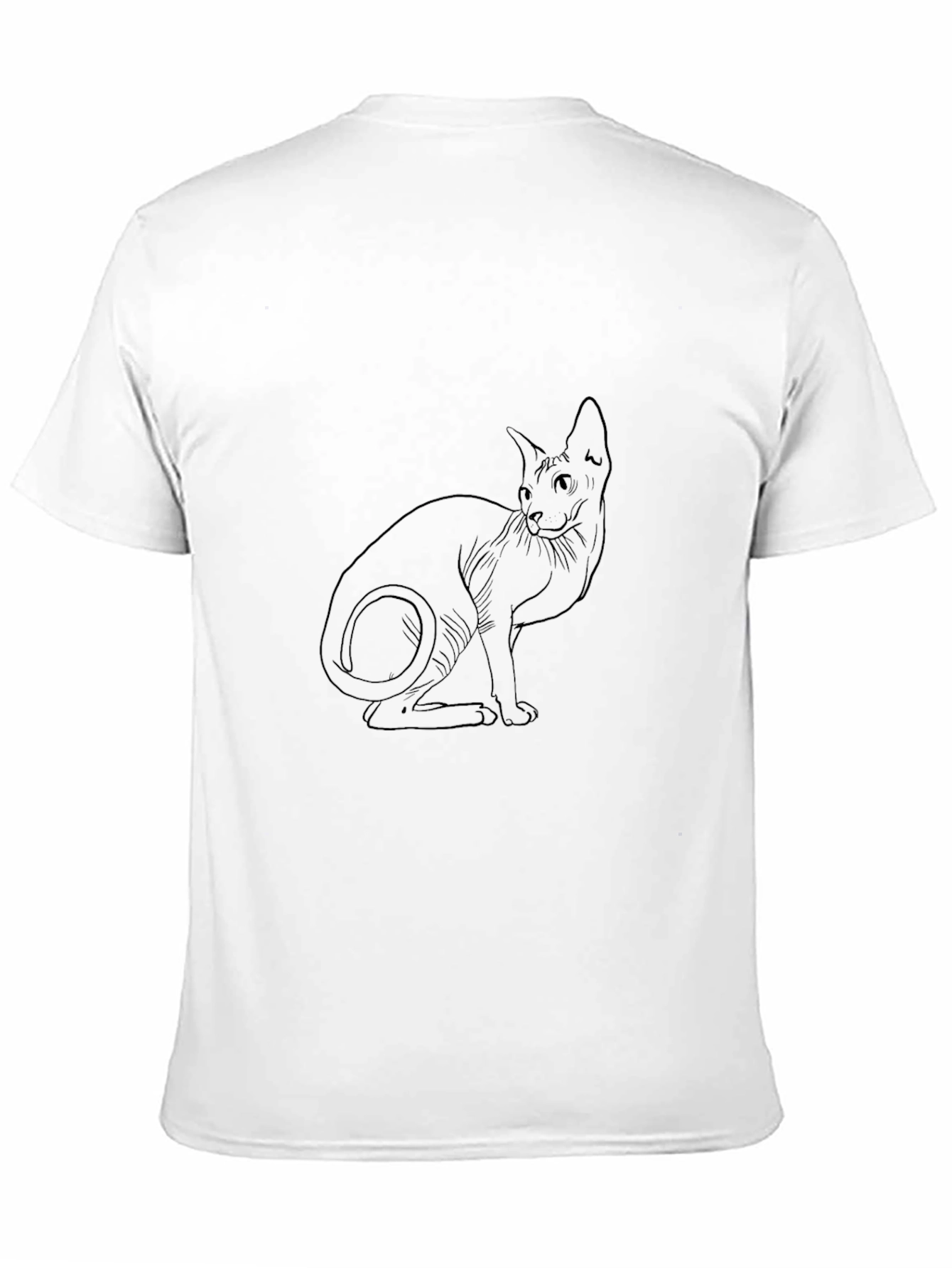 Sphynx Cat Graphic T-Shirt - Unisex Black Tee