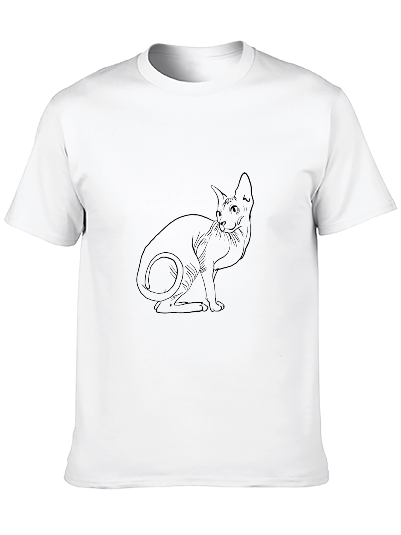 Sphynx Cat Graphic T-Shirt - Unisex Black Tee
