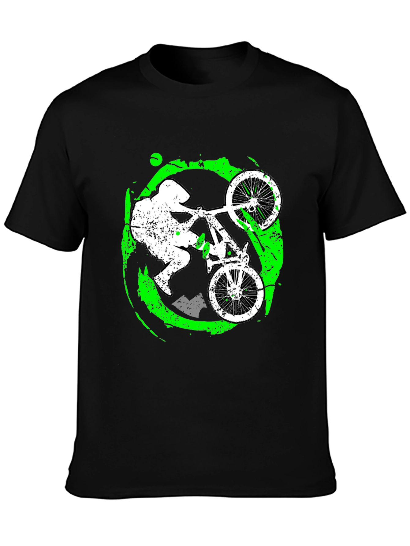 Mountain Biker Graphic T-Shirt - Black
