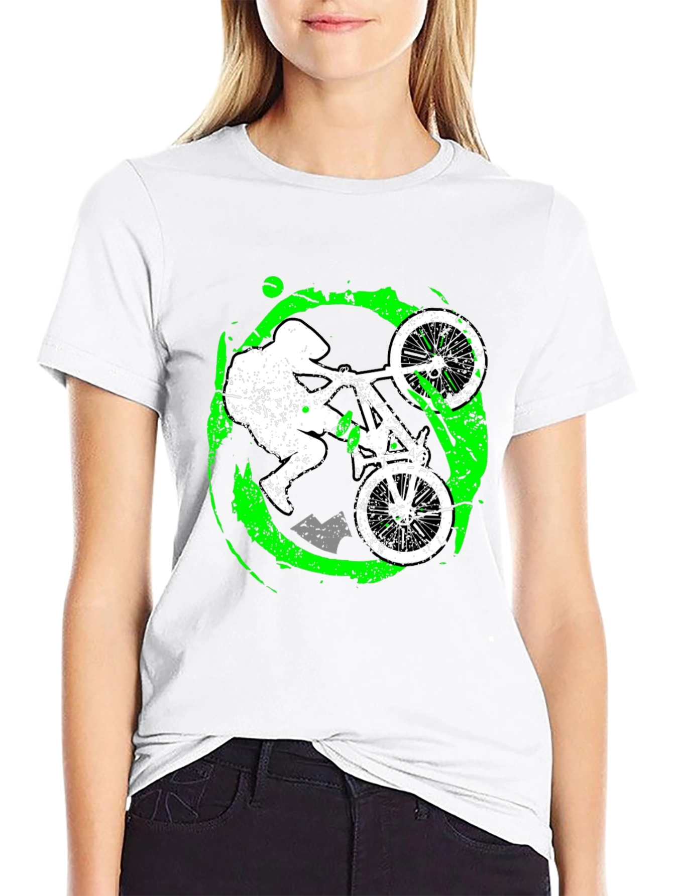 Mountain Biker Graphic T-Shirt - Black