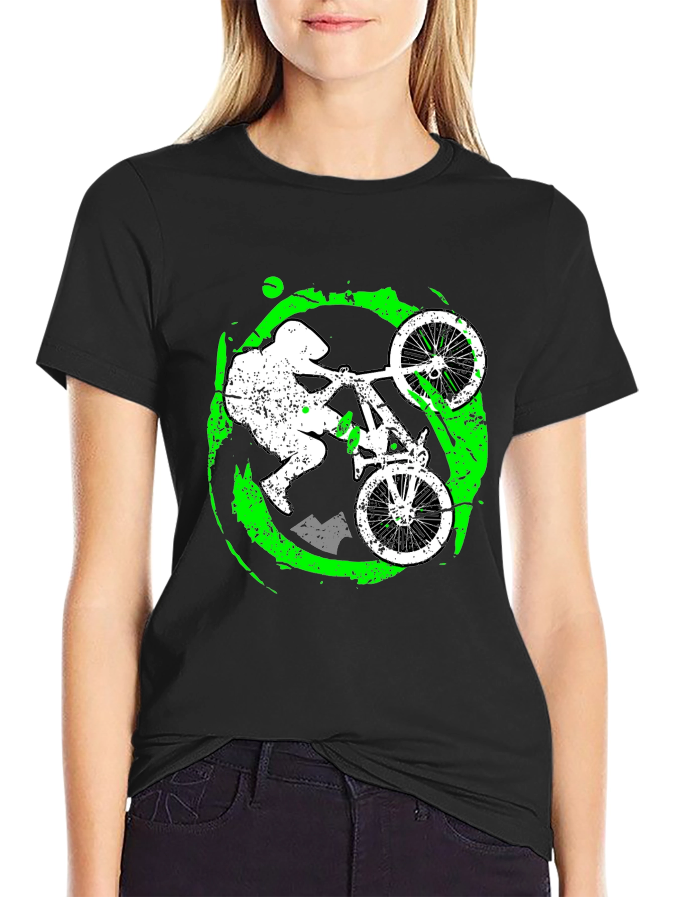 Mountain Biker Graphic T-Shirt - Black