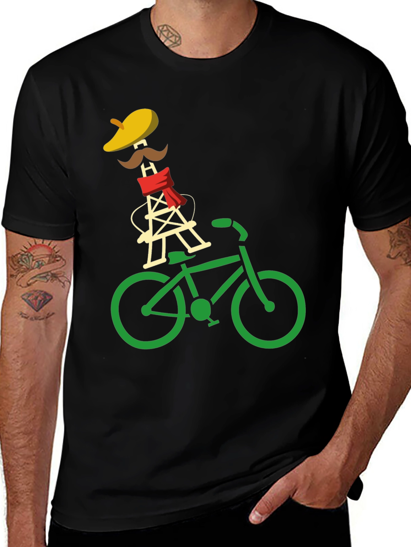Eiffel Tower Bike Ride Graphic Tee