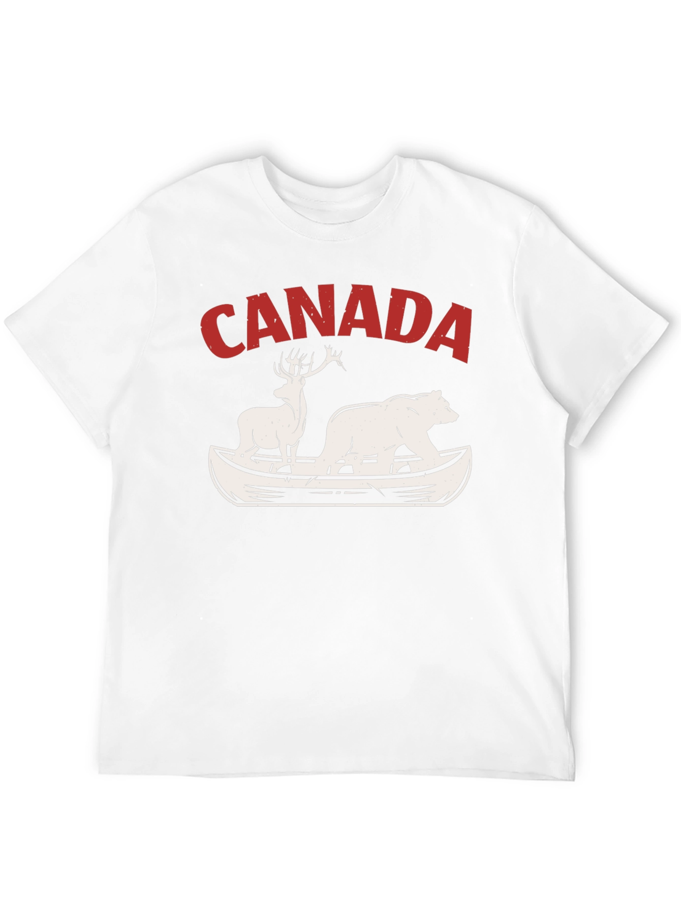 Canada Canoe Bear & Deer Graphic Tee - Black