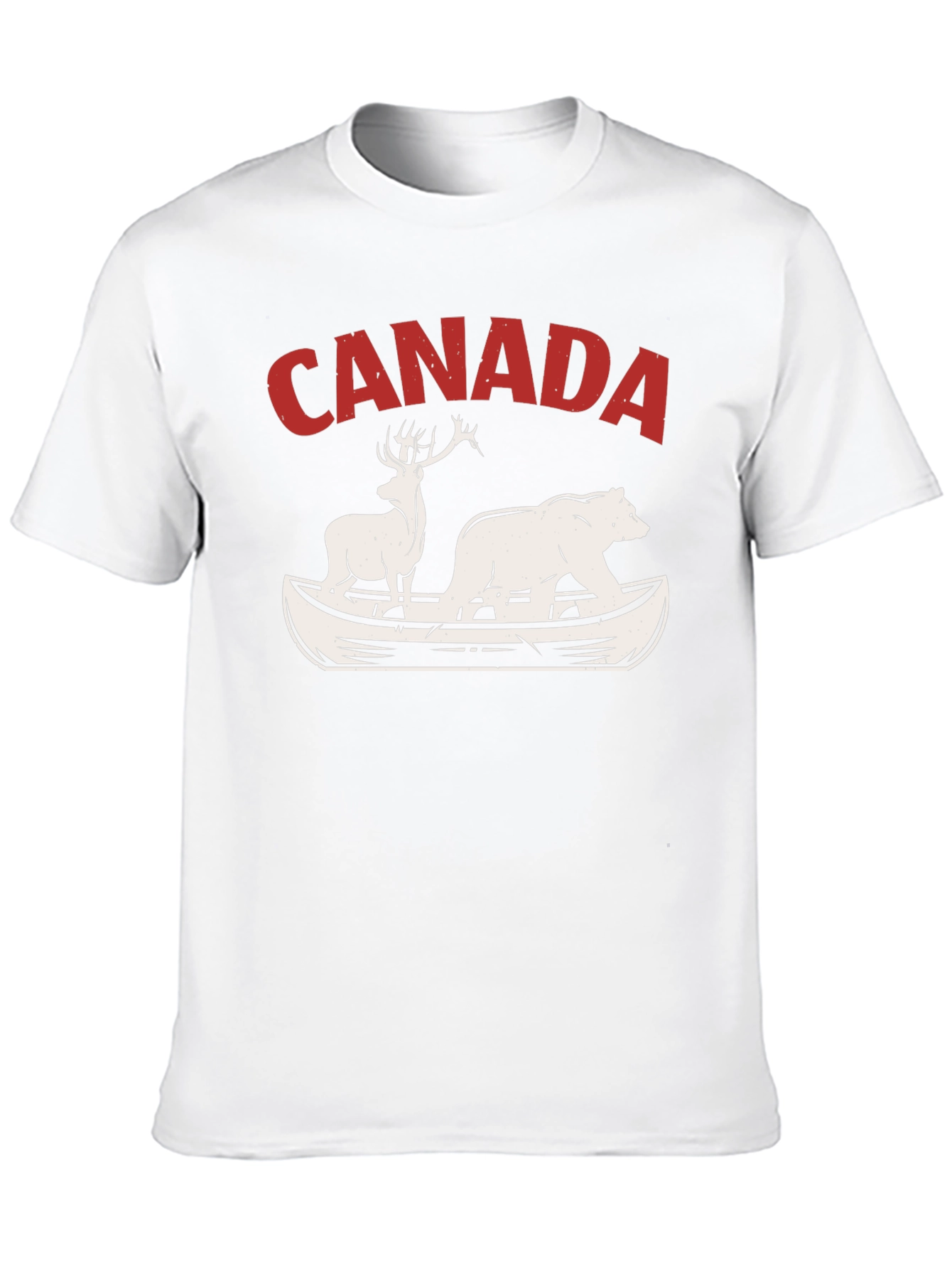 Canada Canoe Bear & Deer Graphic Tee - Black