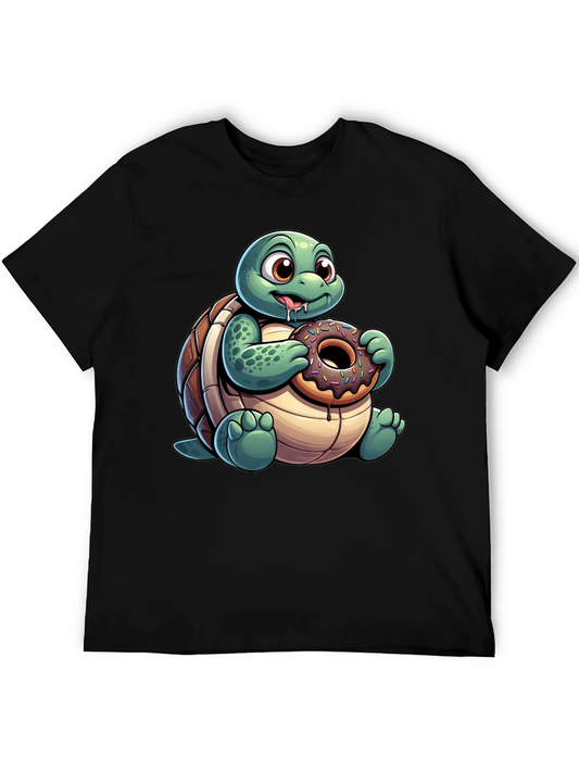 Turtle Donut Lover T-Shirt - Cute Cartoon Design