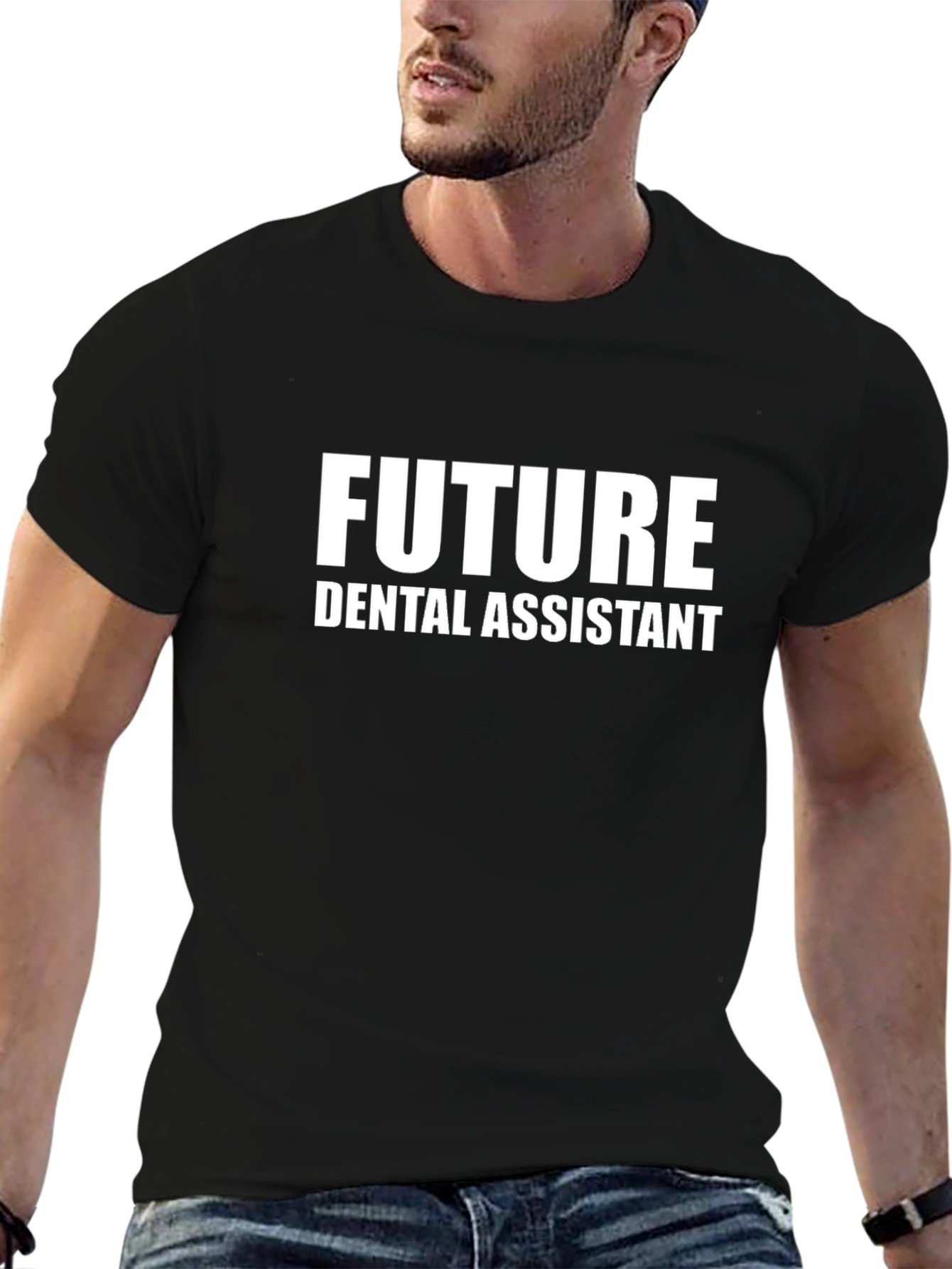 Future Dental Assistant T-Shirt - Black Cotton Tee
