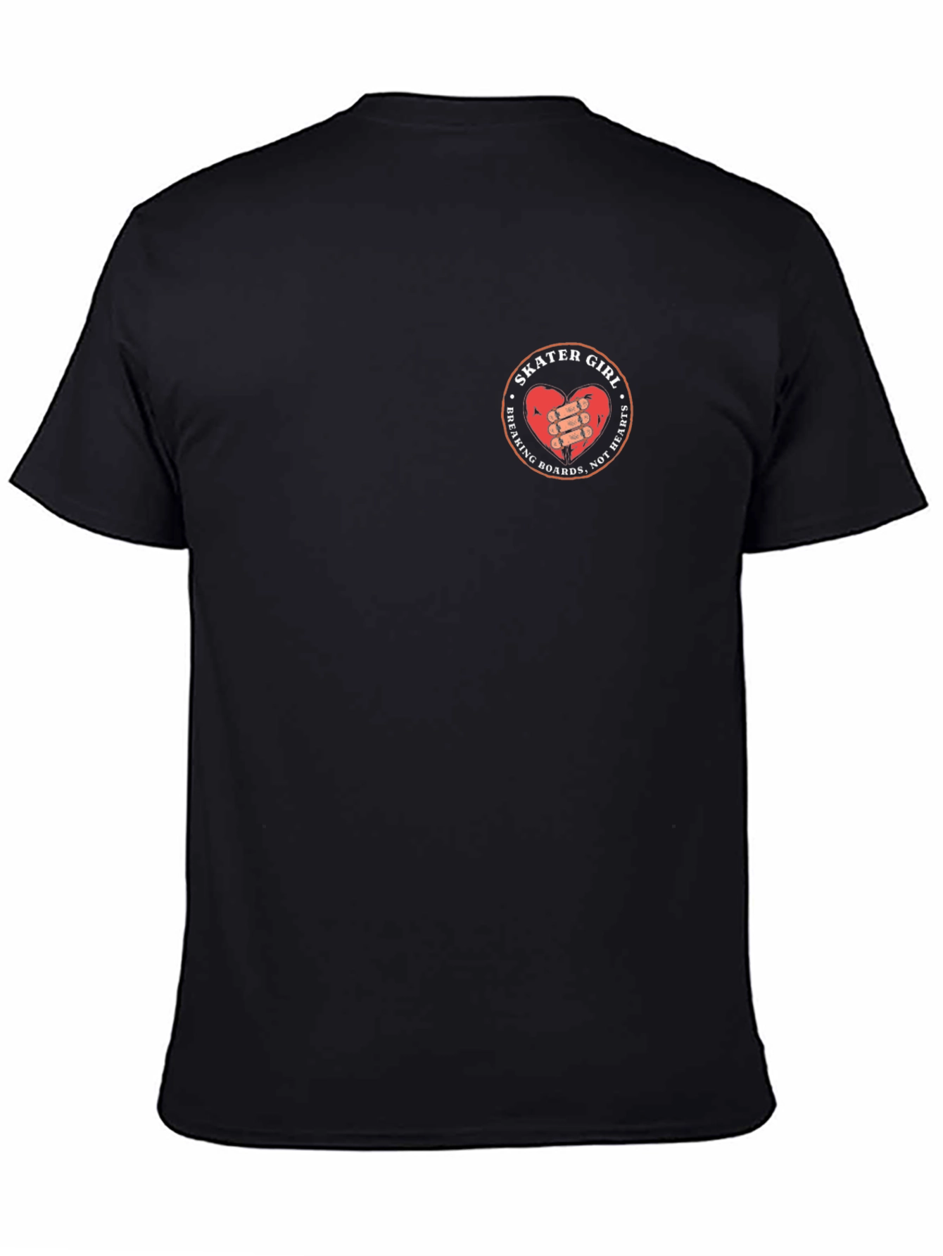 Skater Girl Graphic Tee - Breaking Boards Not Hearts