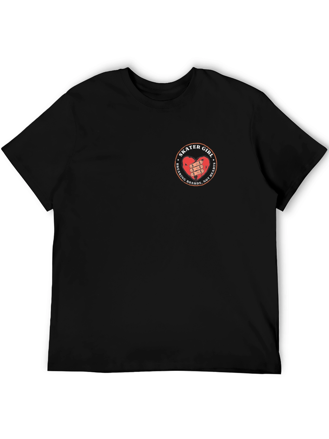 Skater Girl Graphic Tee - Breaking Boards Not Hearts