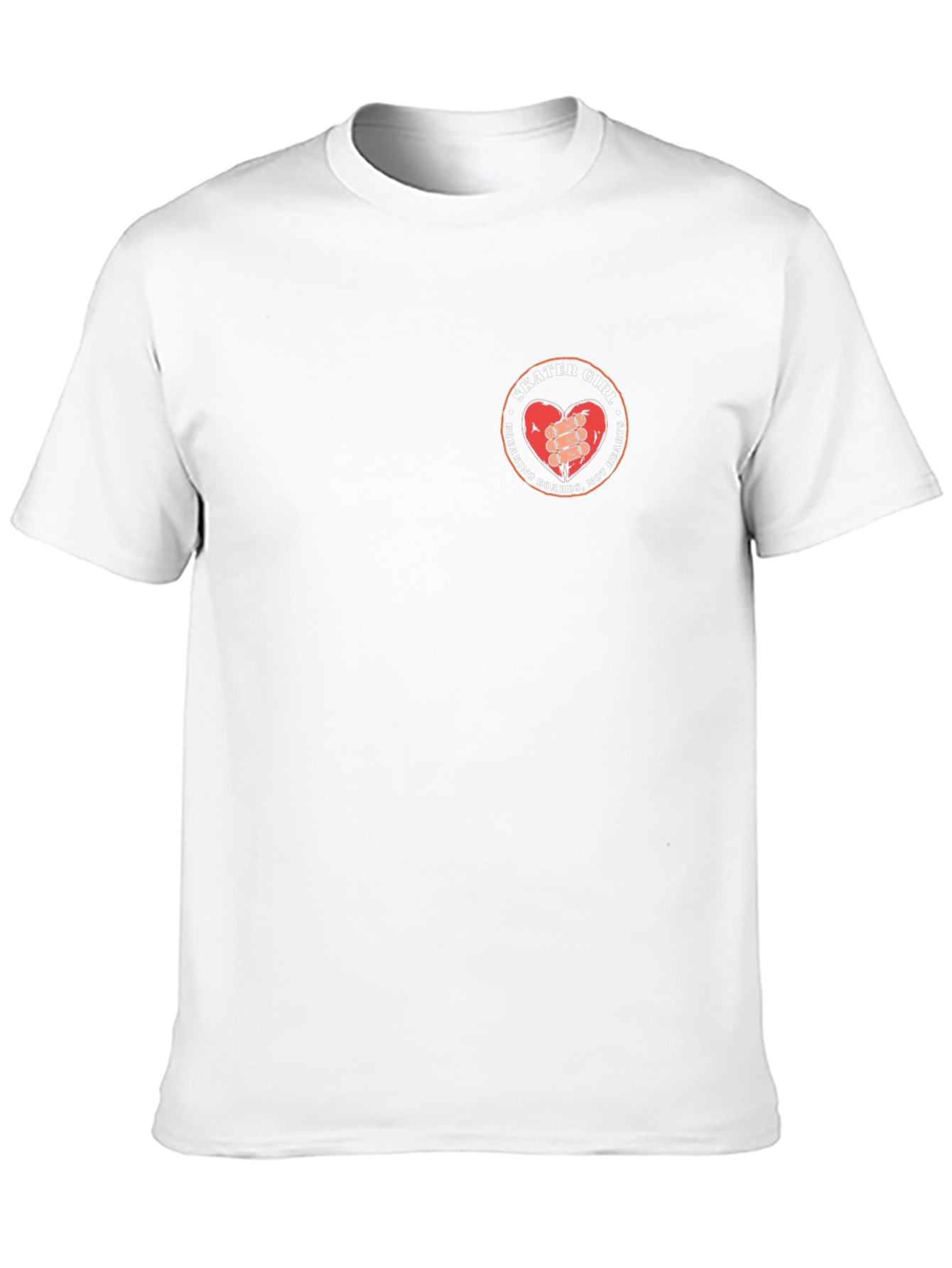 Skater Girl Graphic Tee - Breaking Boards Not Hearts